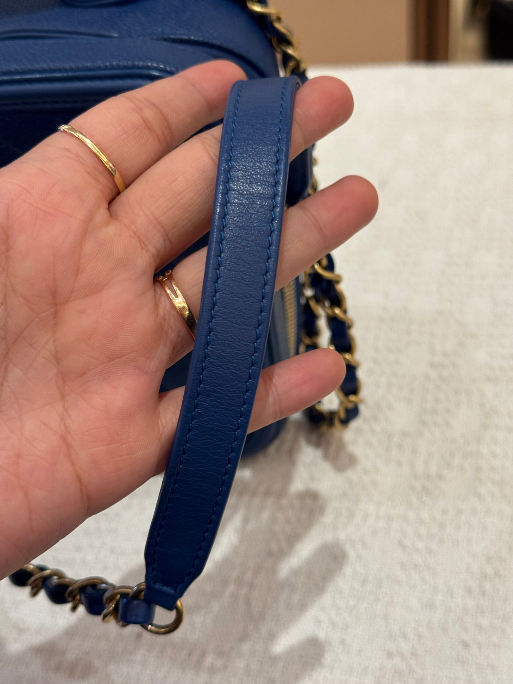 Chanel Filigree Vanity Caviar Blue