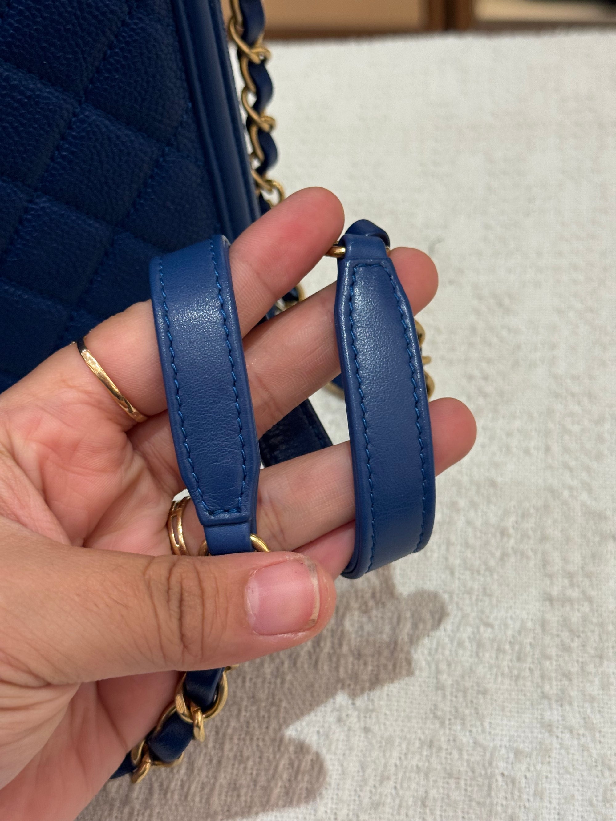 Chanel Filigree Vanity Caviar Blue