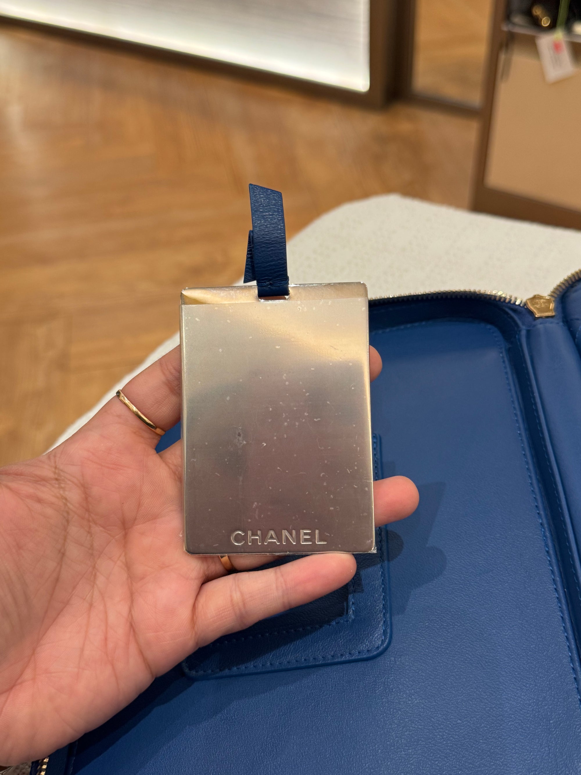 Chanel Filigree Vanity Caviar Blue