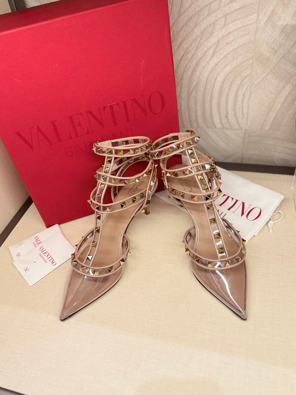 Valentino Heels Studed Transparant