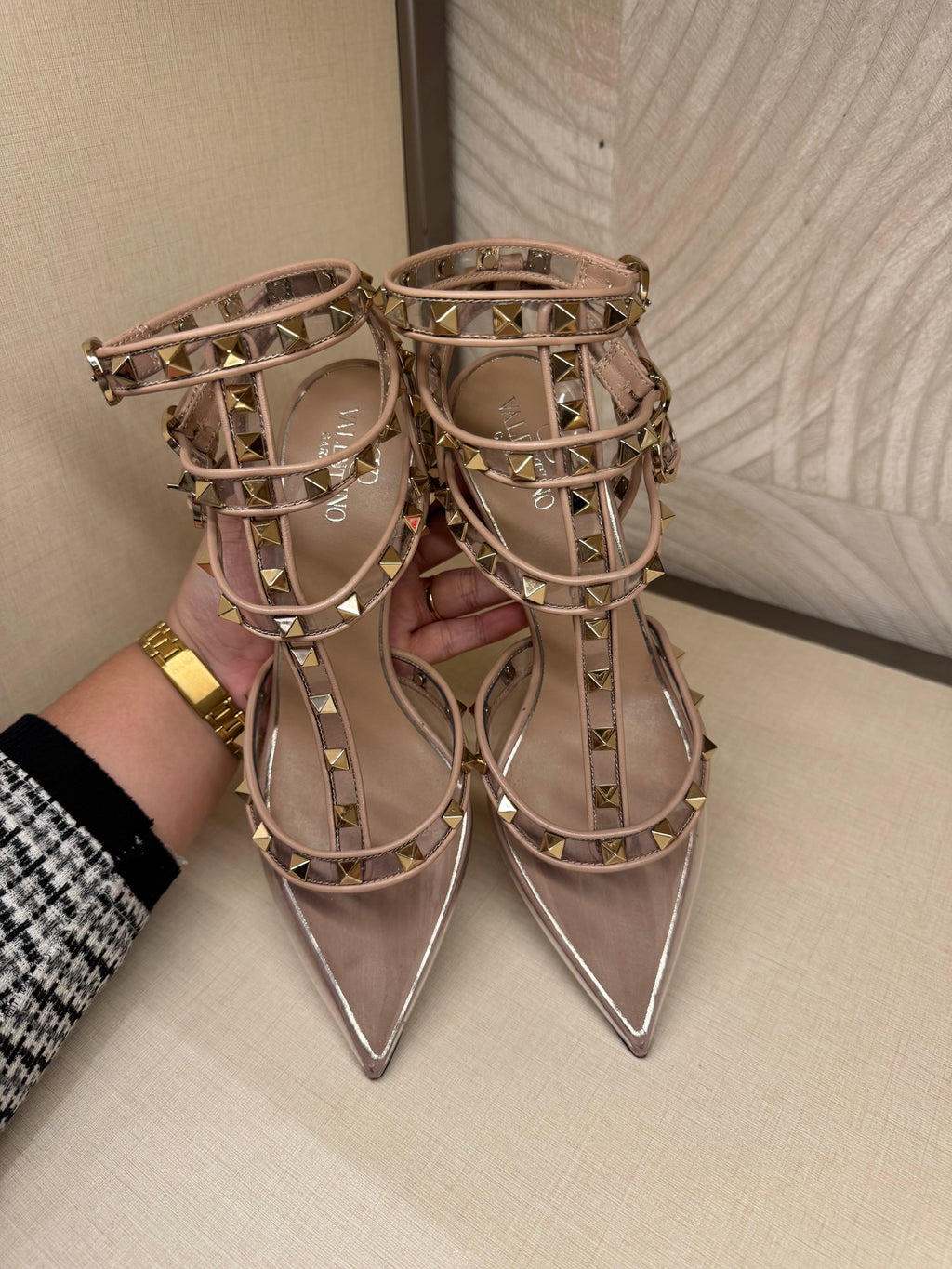 Valentino Heels Studed Transparant