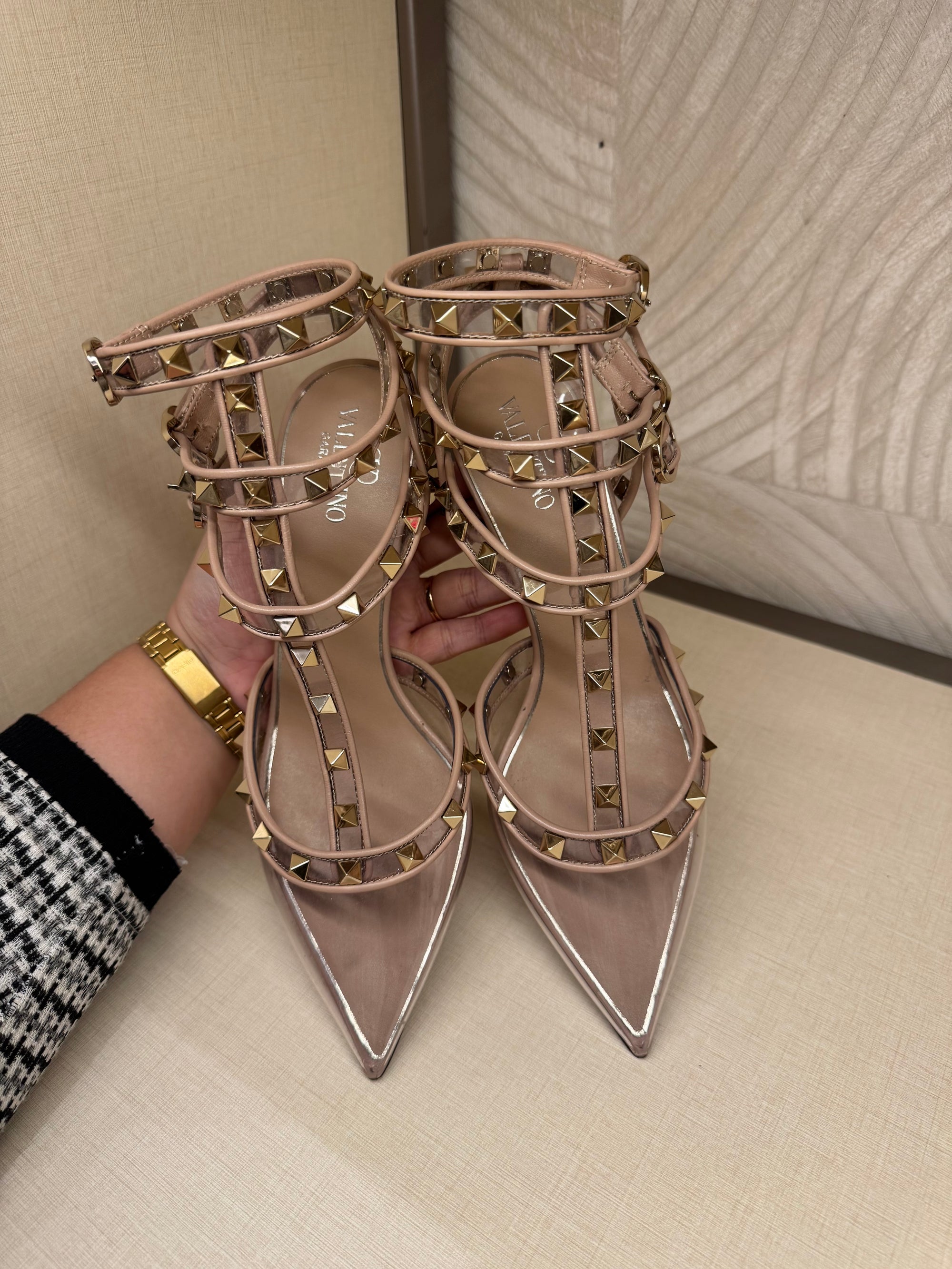Valentino Heels Studed Transparant