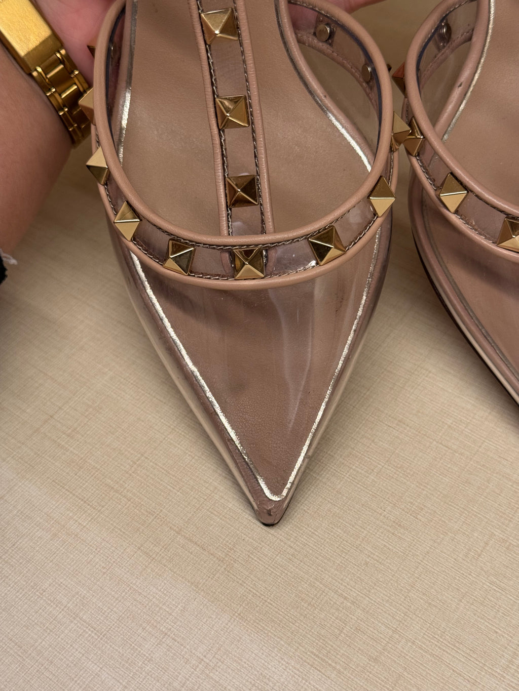 Valentino Heels Studed Transparant