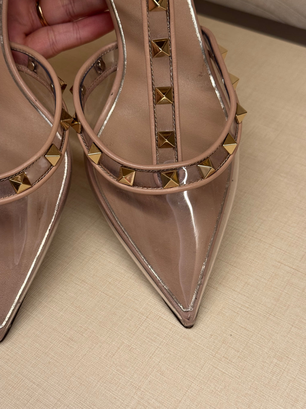 Valentino Heels Studed Transparant