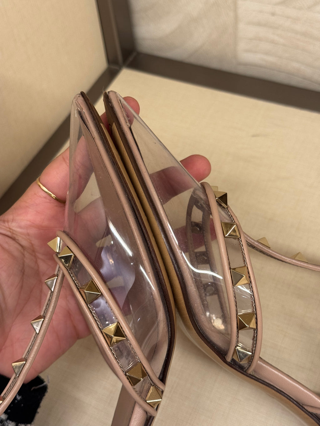 Valentino Heels Studed Transparant