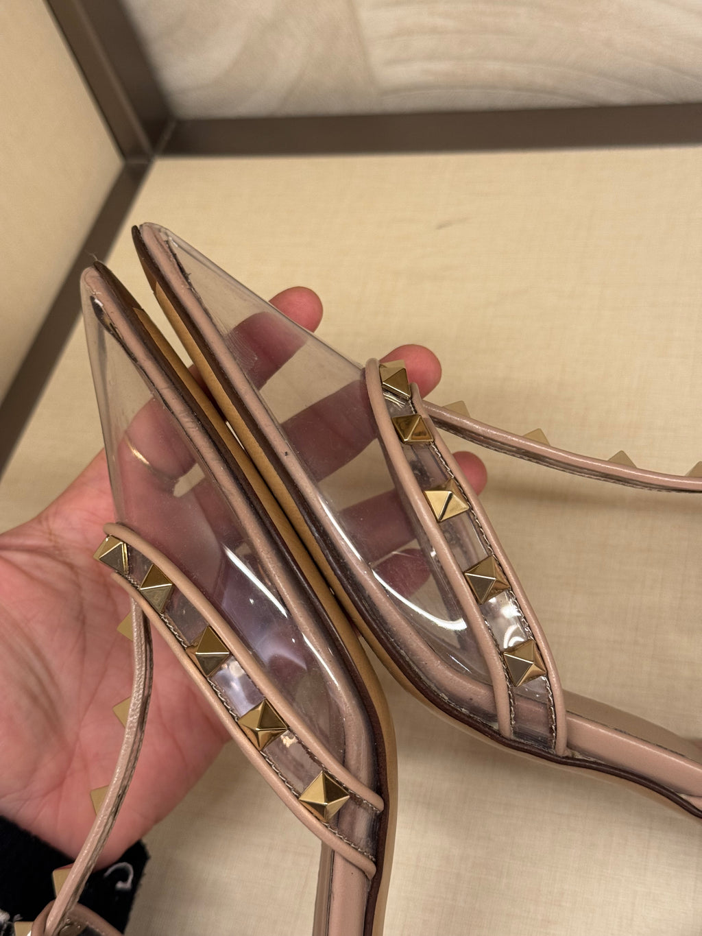 Valentino Heels Studed Transparant