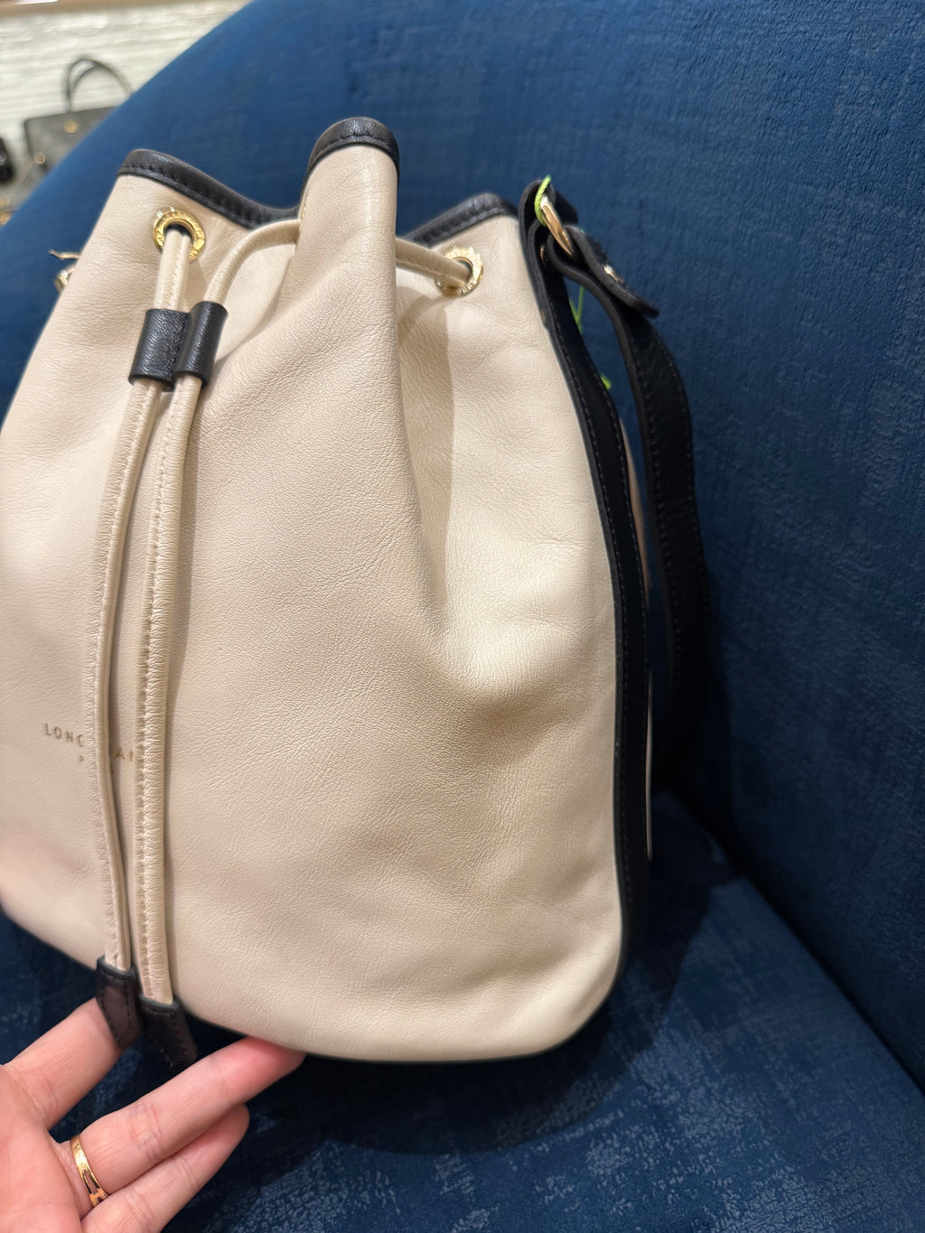 Longchamp Bucket Broken White