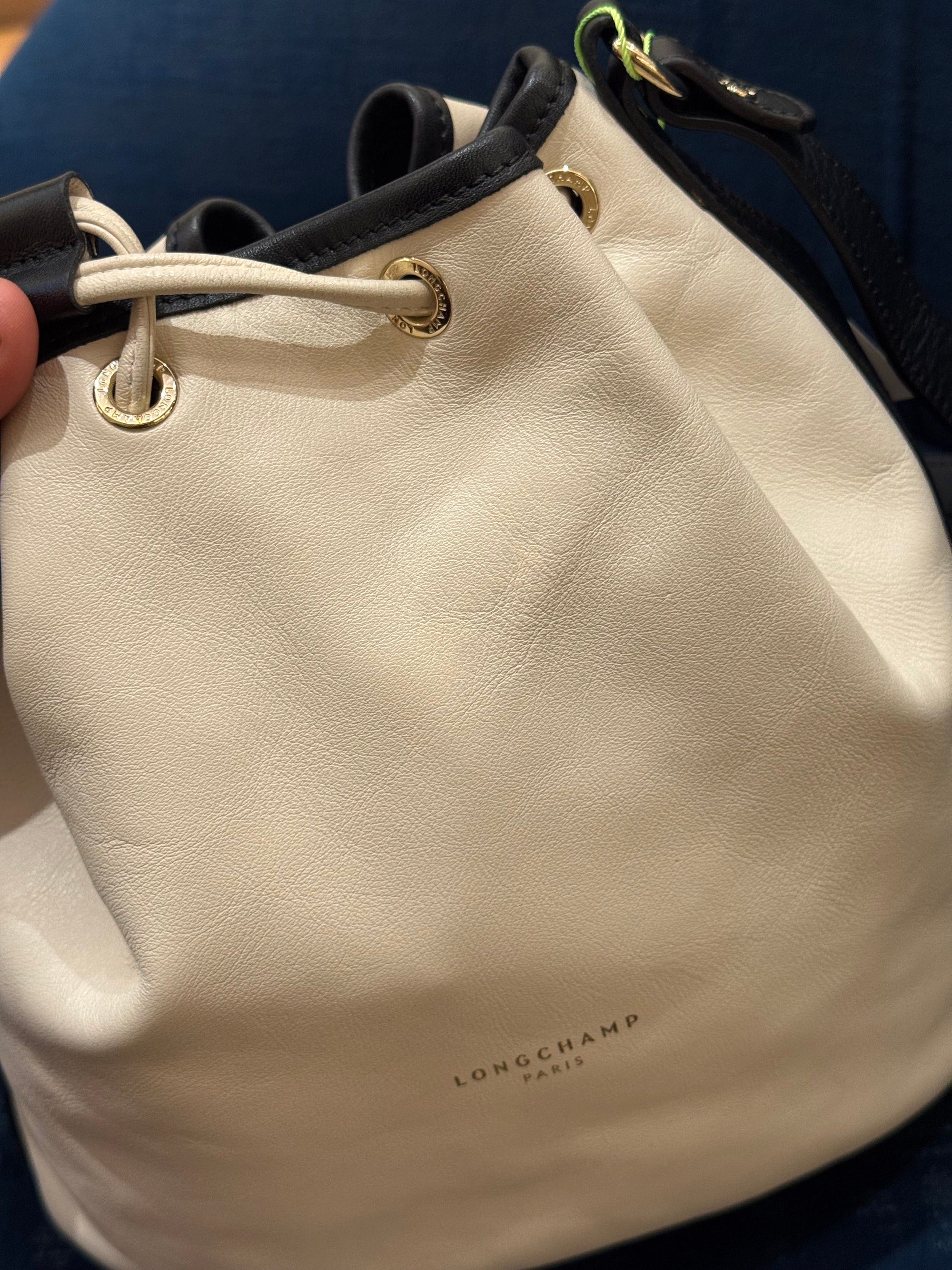 Longchamp Bucket Broken White