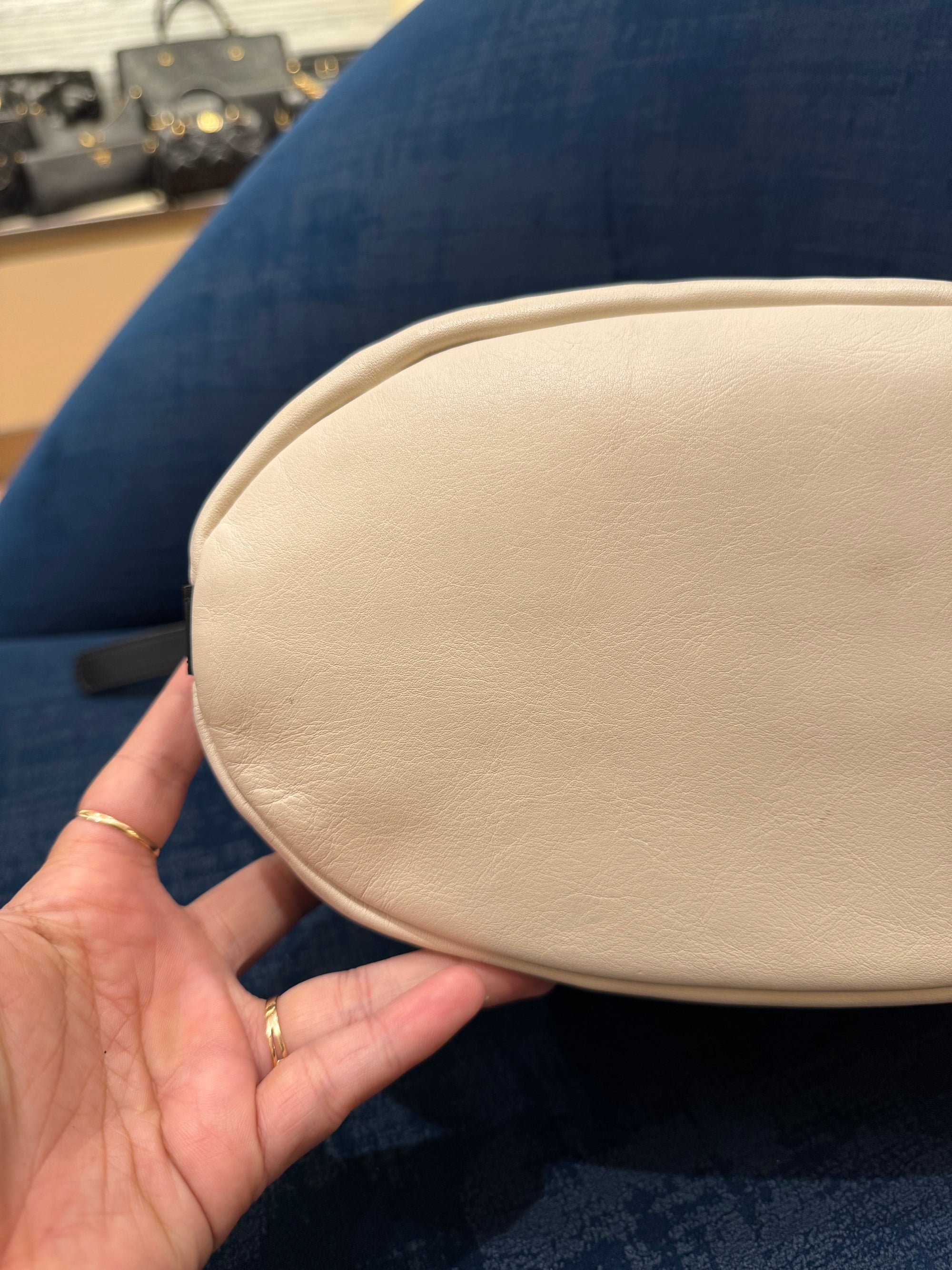 Longchamp Bucket Broken White