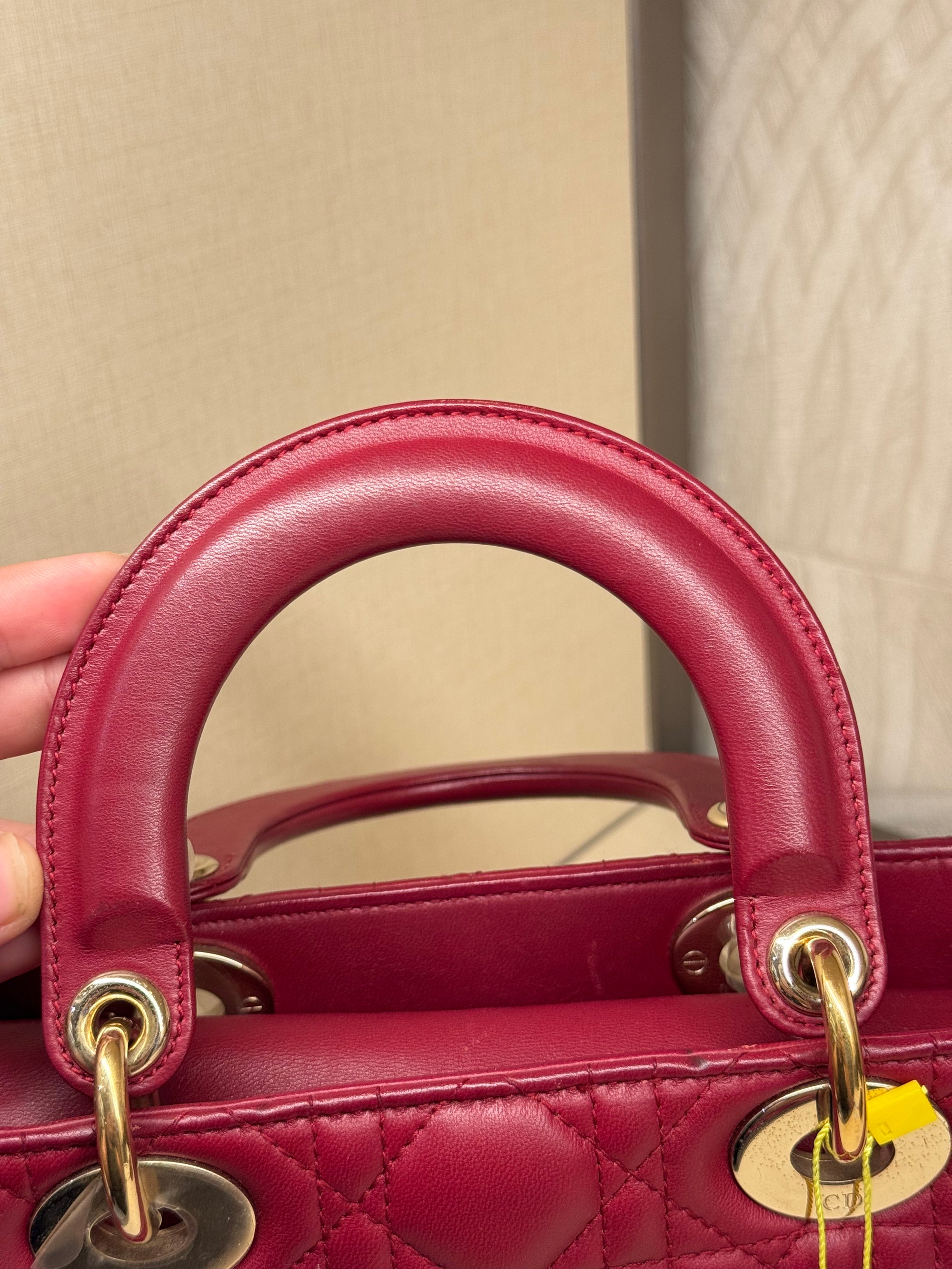 Lady Dior Small Red Strap Pin