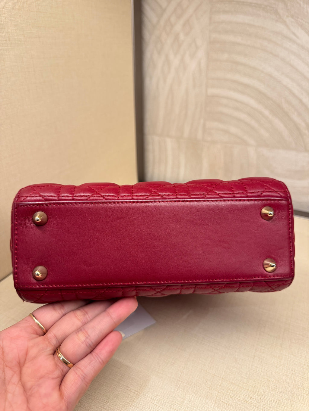 Lady Dior Small Red Strap Pin
