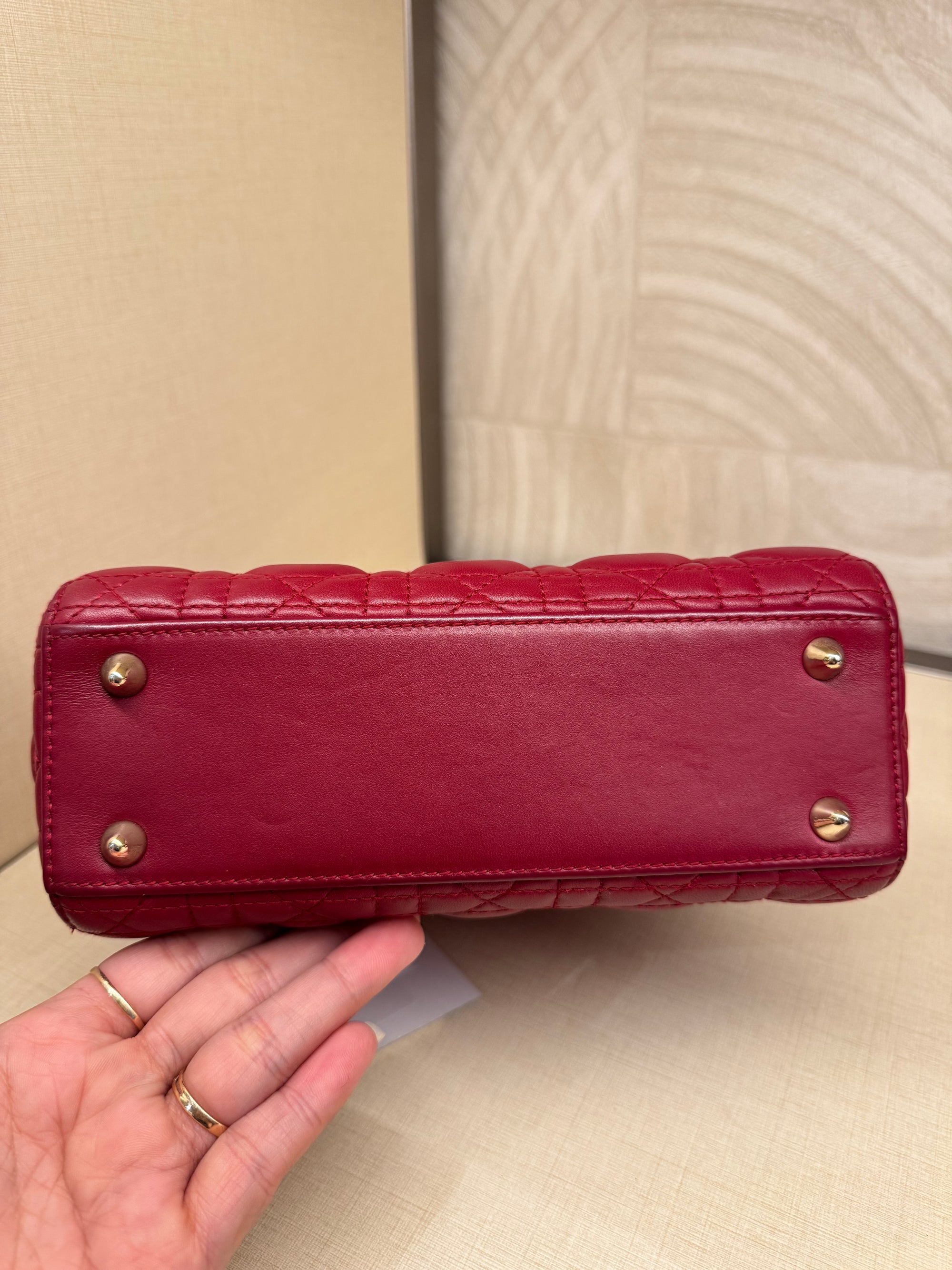 Lady Dior Small Red Strap Pin