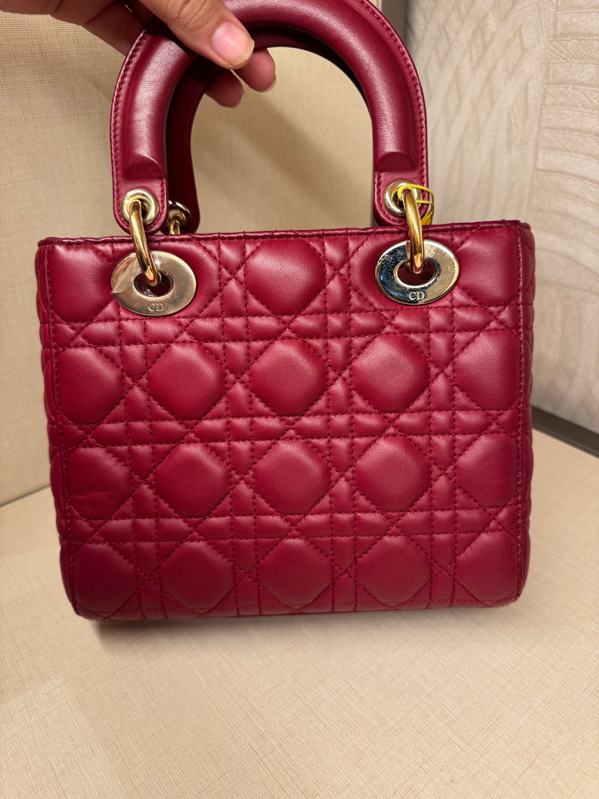 Lady Dior Small Red Strap Pin