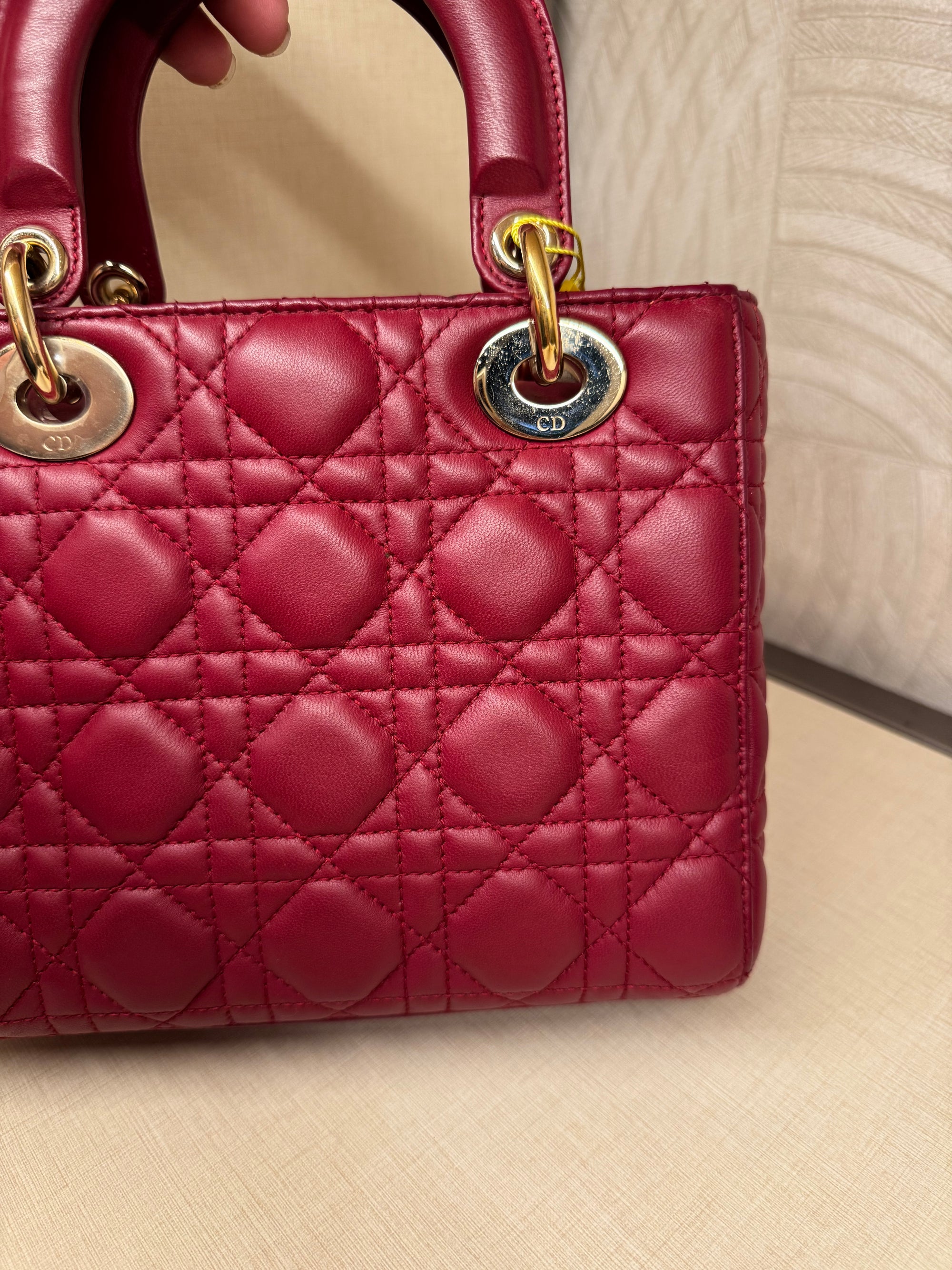 Lady Dior Small Red Strap Pin