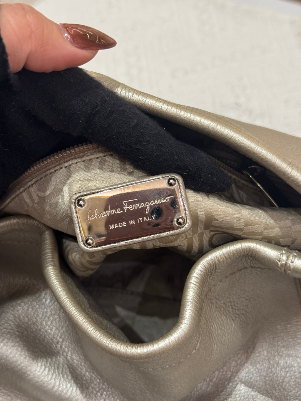 Salvatore Ferragamo Shoulder Gold