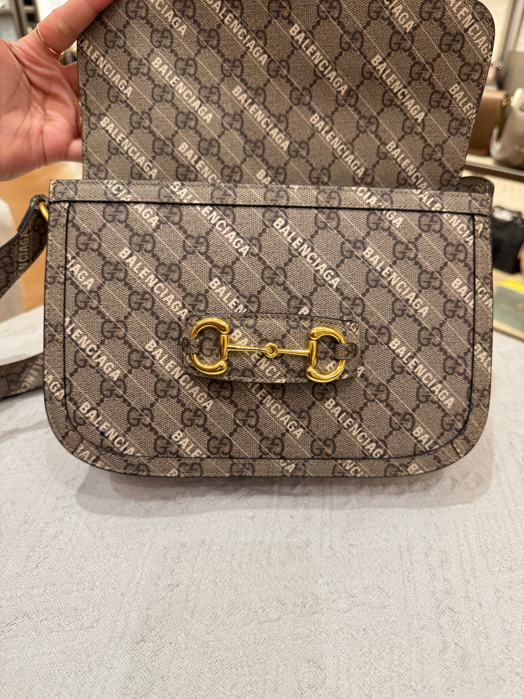 Gucci X Balenciaga Horsebit Monogram
