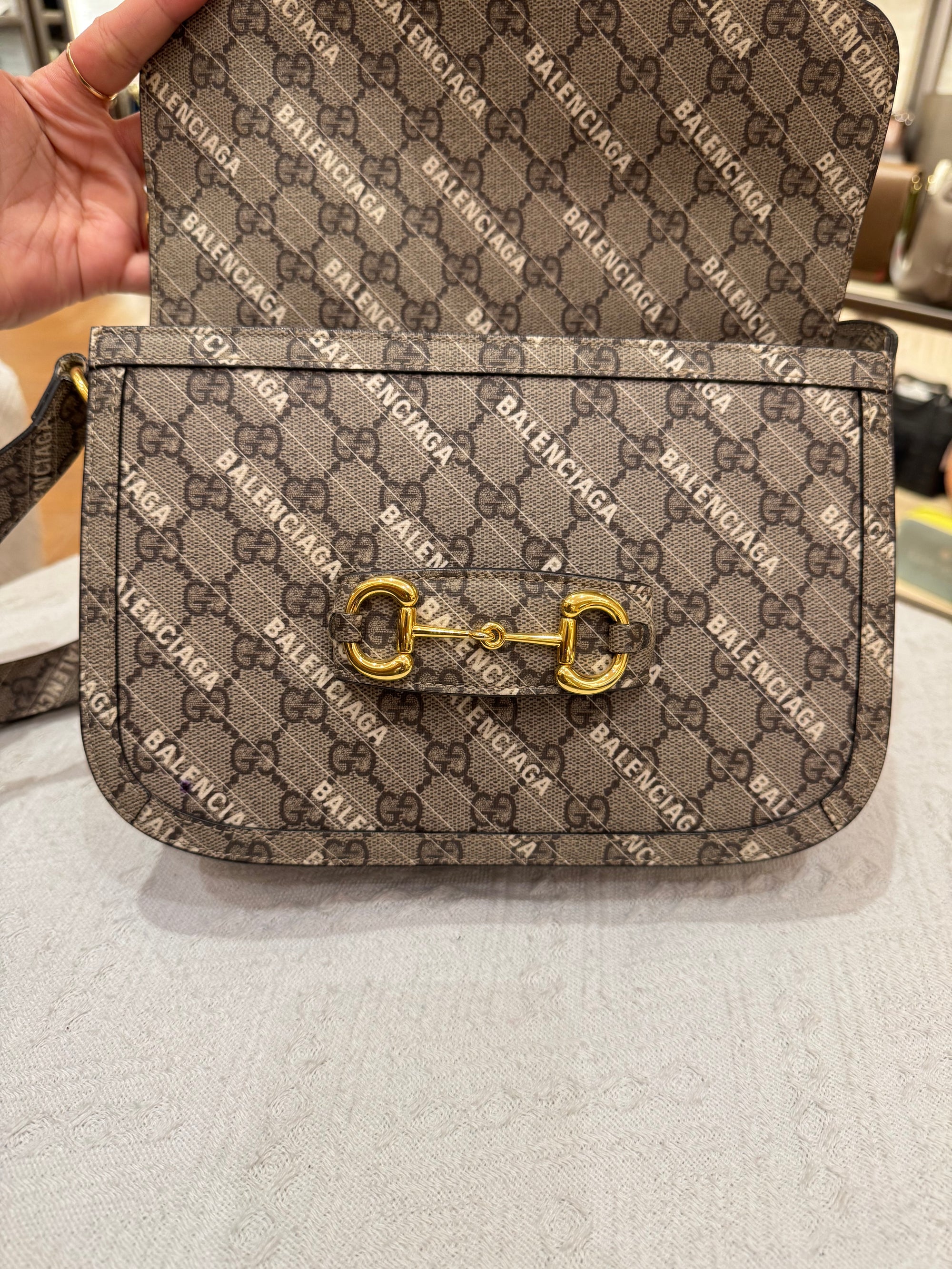 Gucci X Balenciaga Horsebit Monogram
