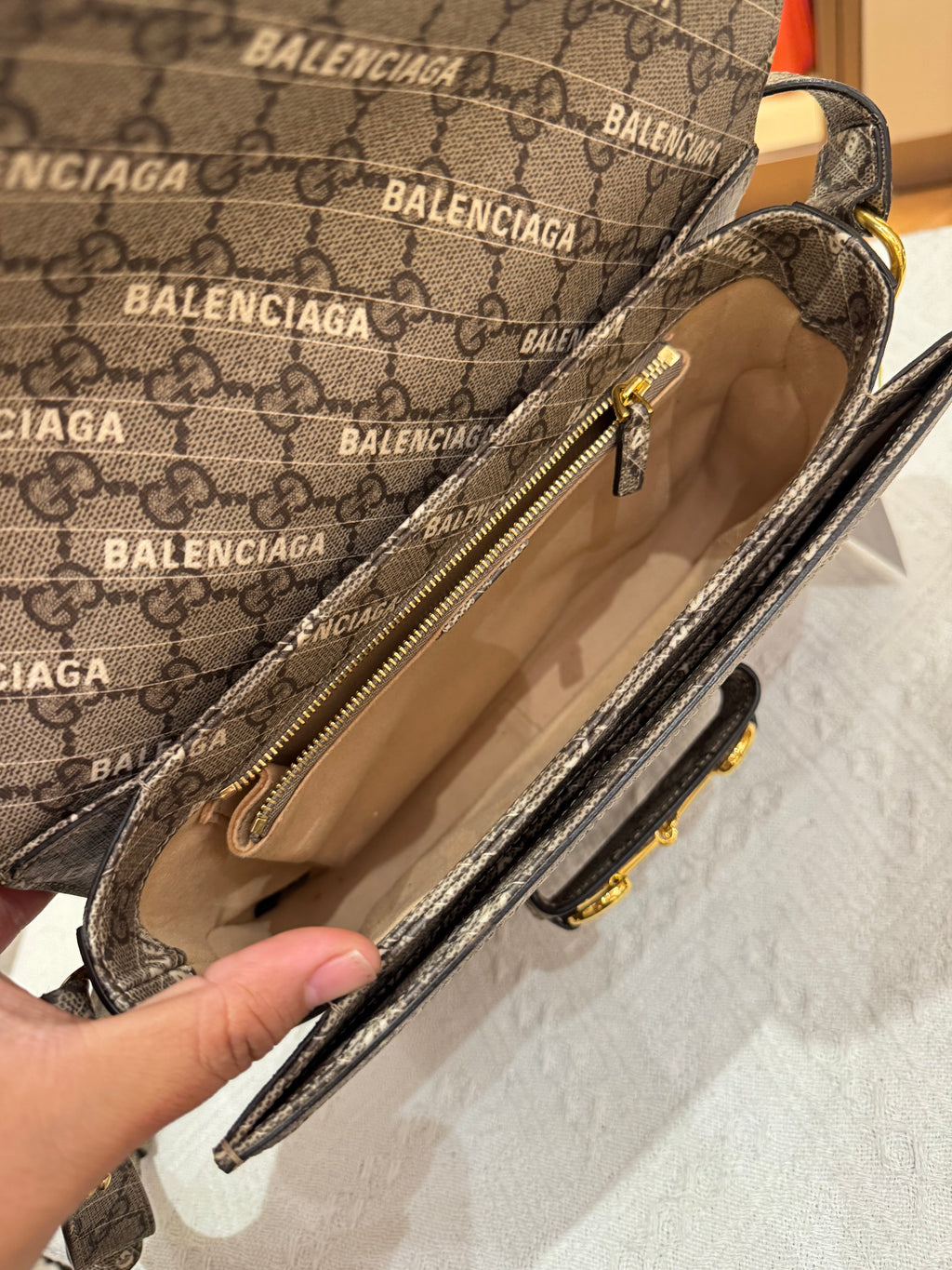 Gucci X Balenciaga Horsebit Monogram