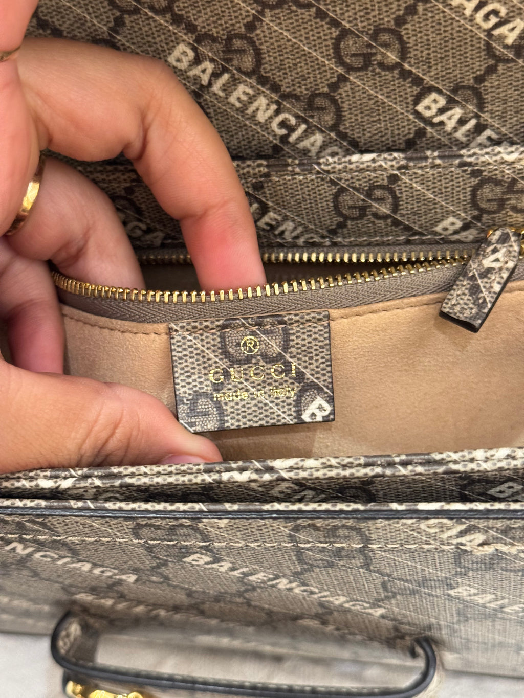 Gucci X Balenciaga Horsebit Monogram