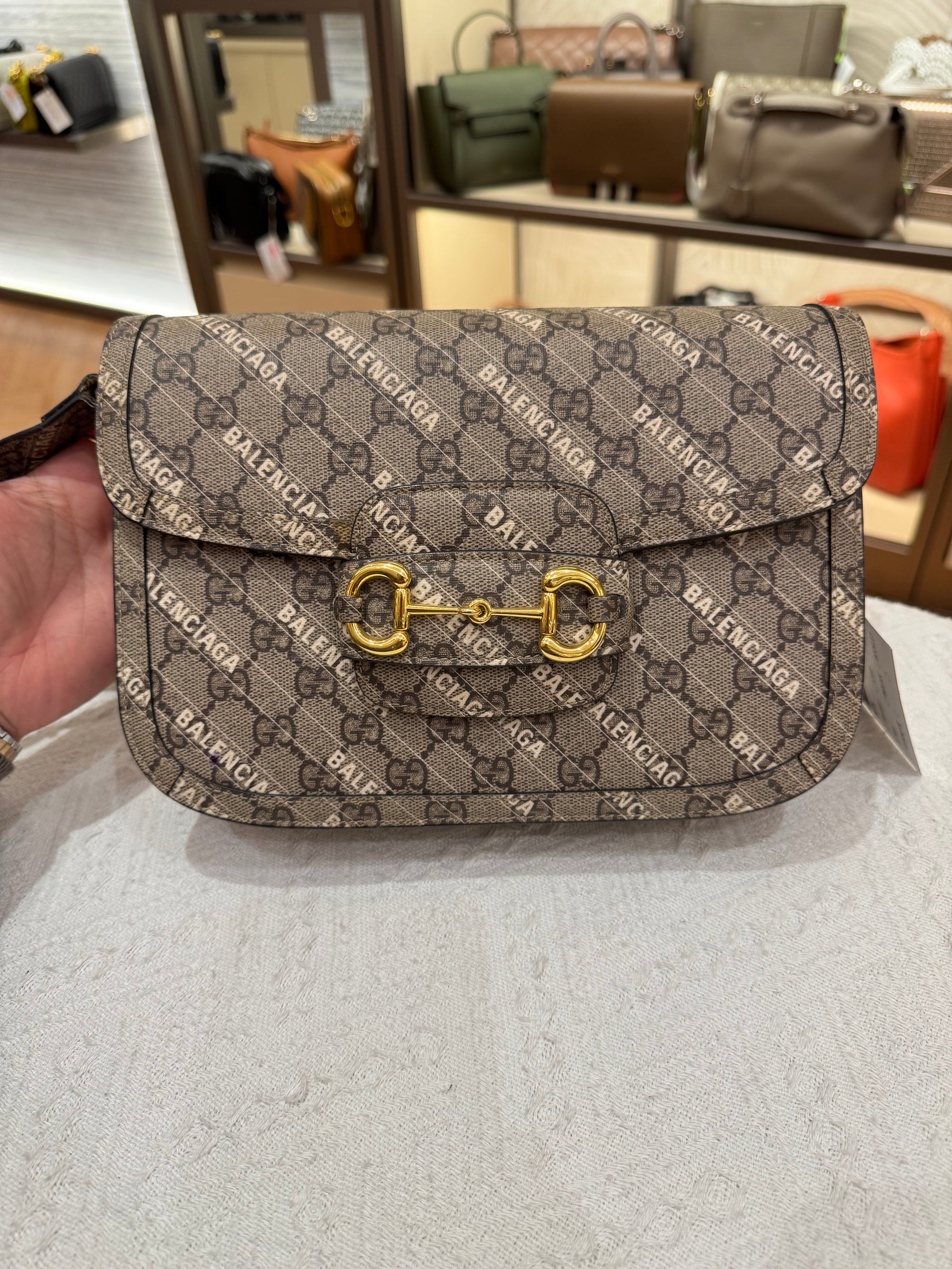Gucci X Balenciaga Horsebit Monogram
