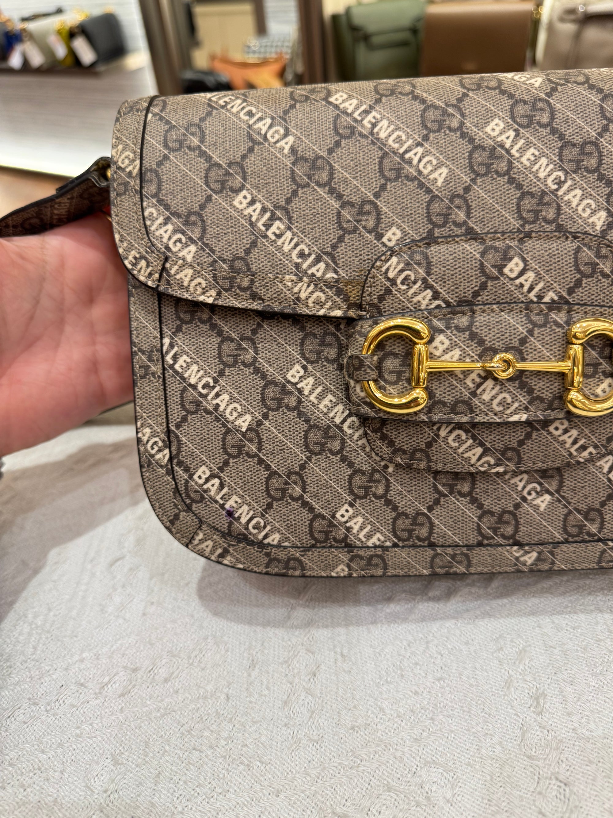 Gucci X Balenciaga Horsebit Monogram