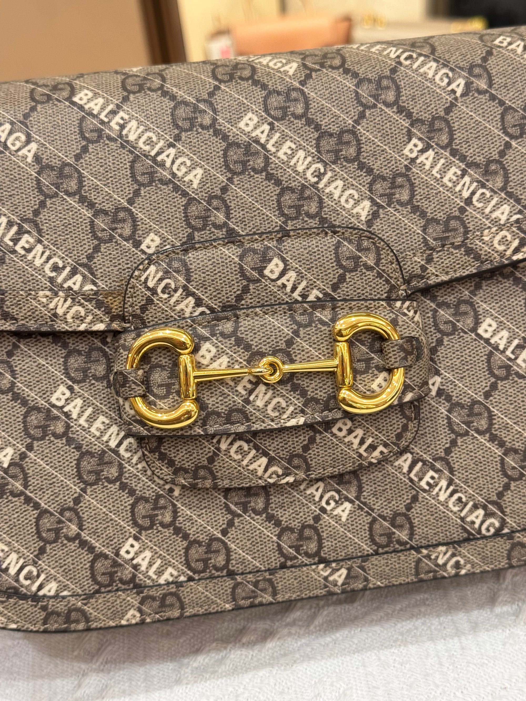 Gucci X Balenciaga Horsebit Monogram