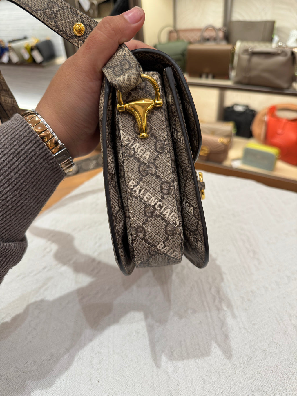 Gucci X Balenciaga Horsebit Monogram