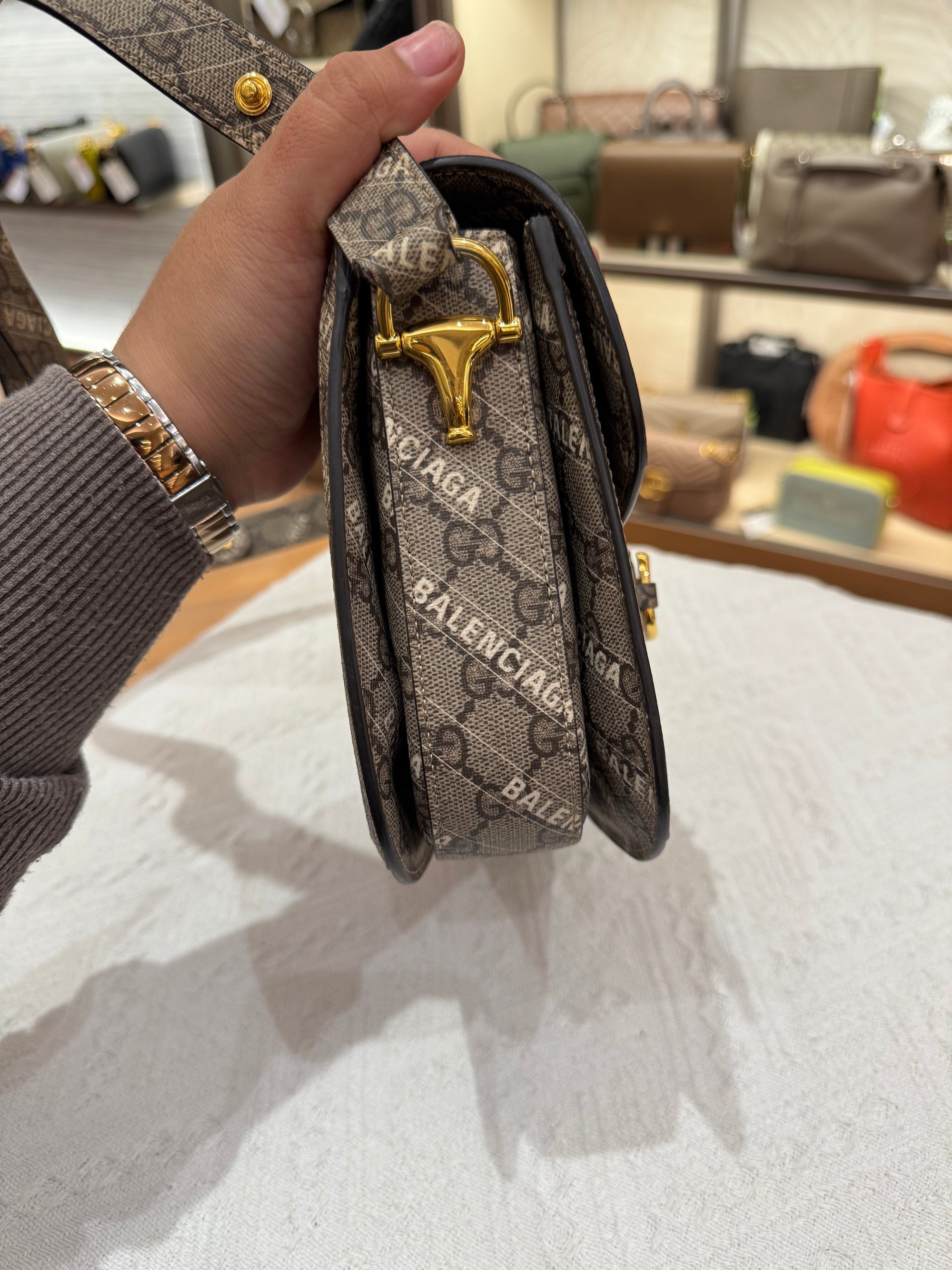 Gucci X Balenciaga Horsebit Monogram