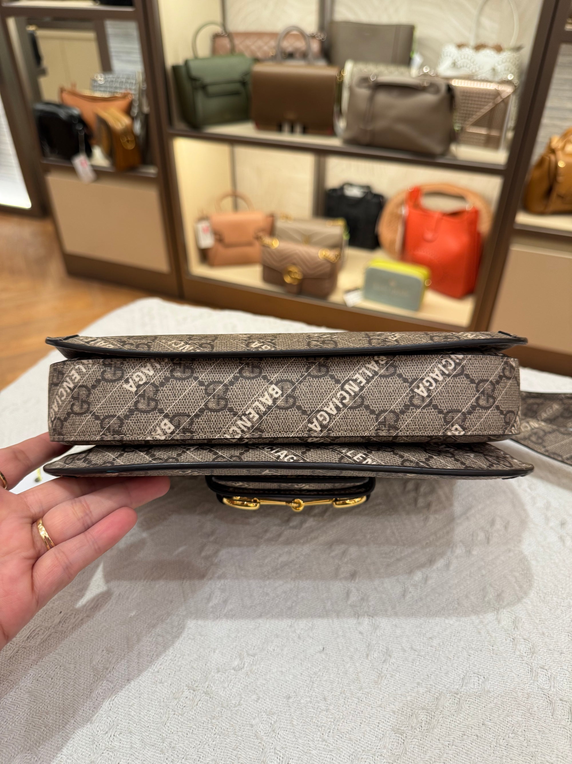 Gucci X Balenciaga Horsebit Monogram