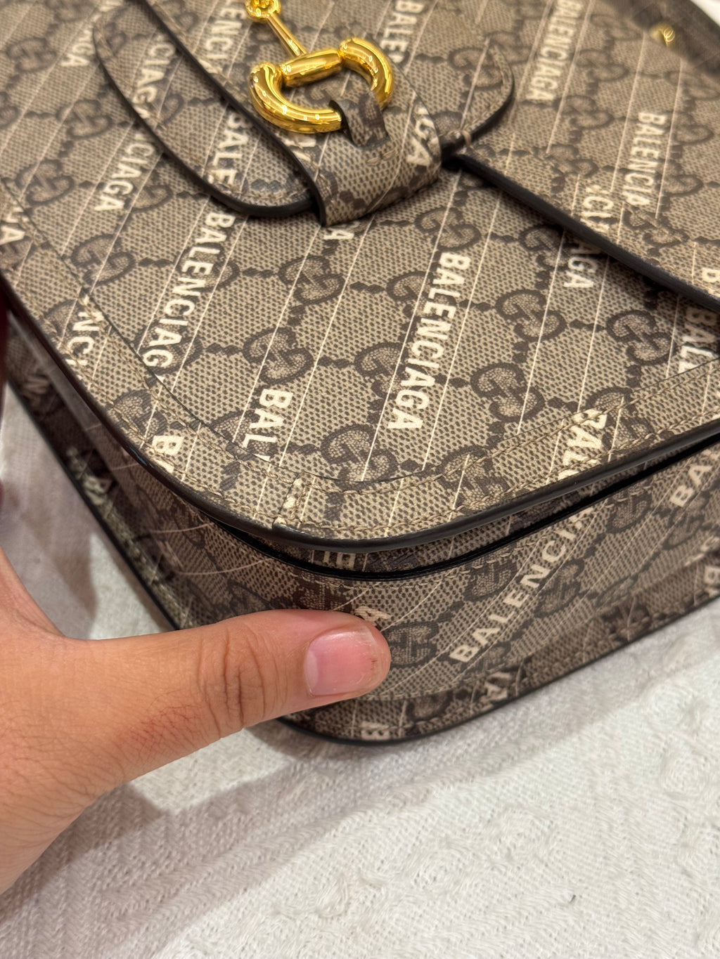 Gucci X Balenciaga Horsebit Monogram