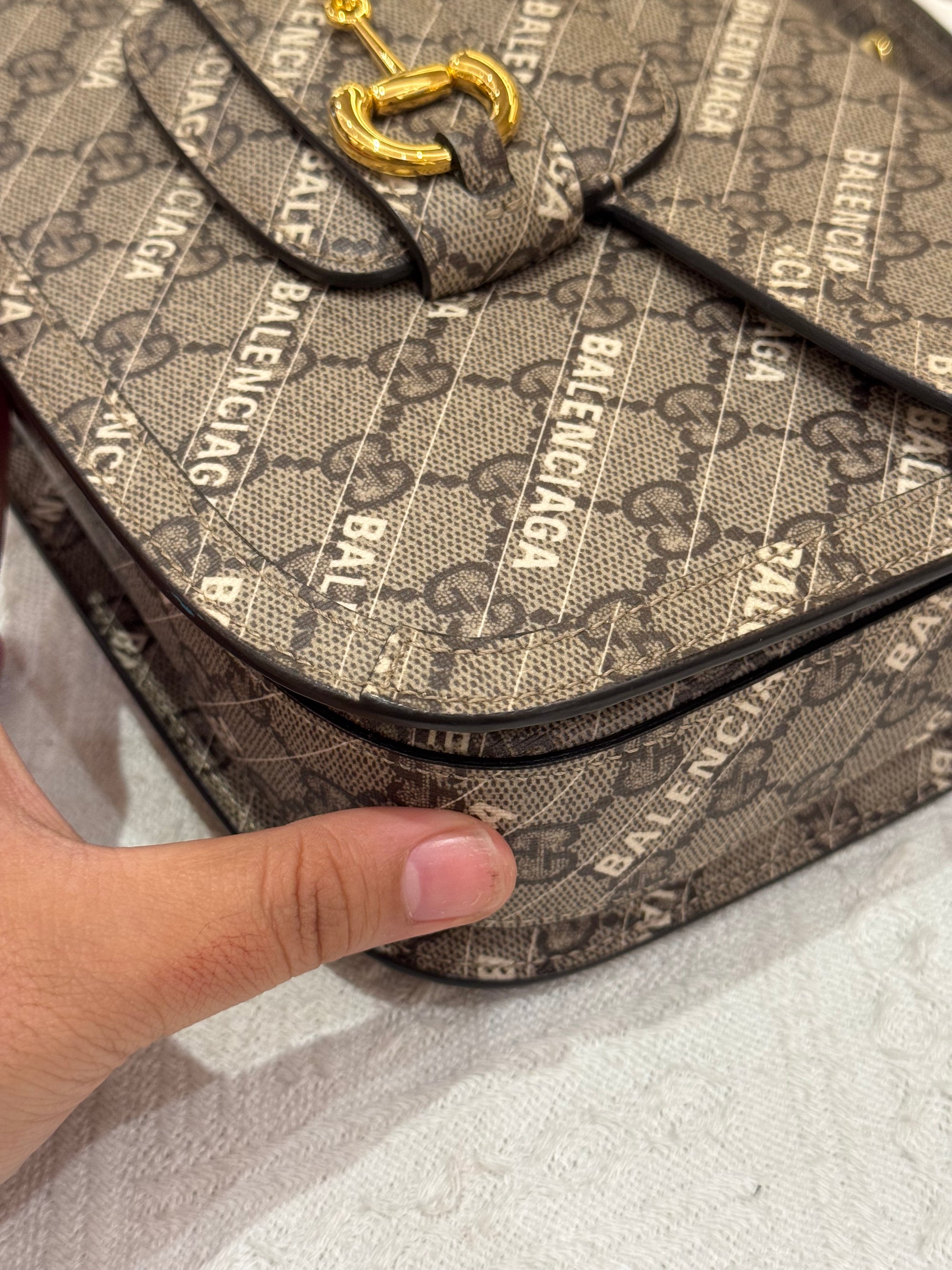 Gucci X Balenciaga Horsebit Monogram