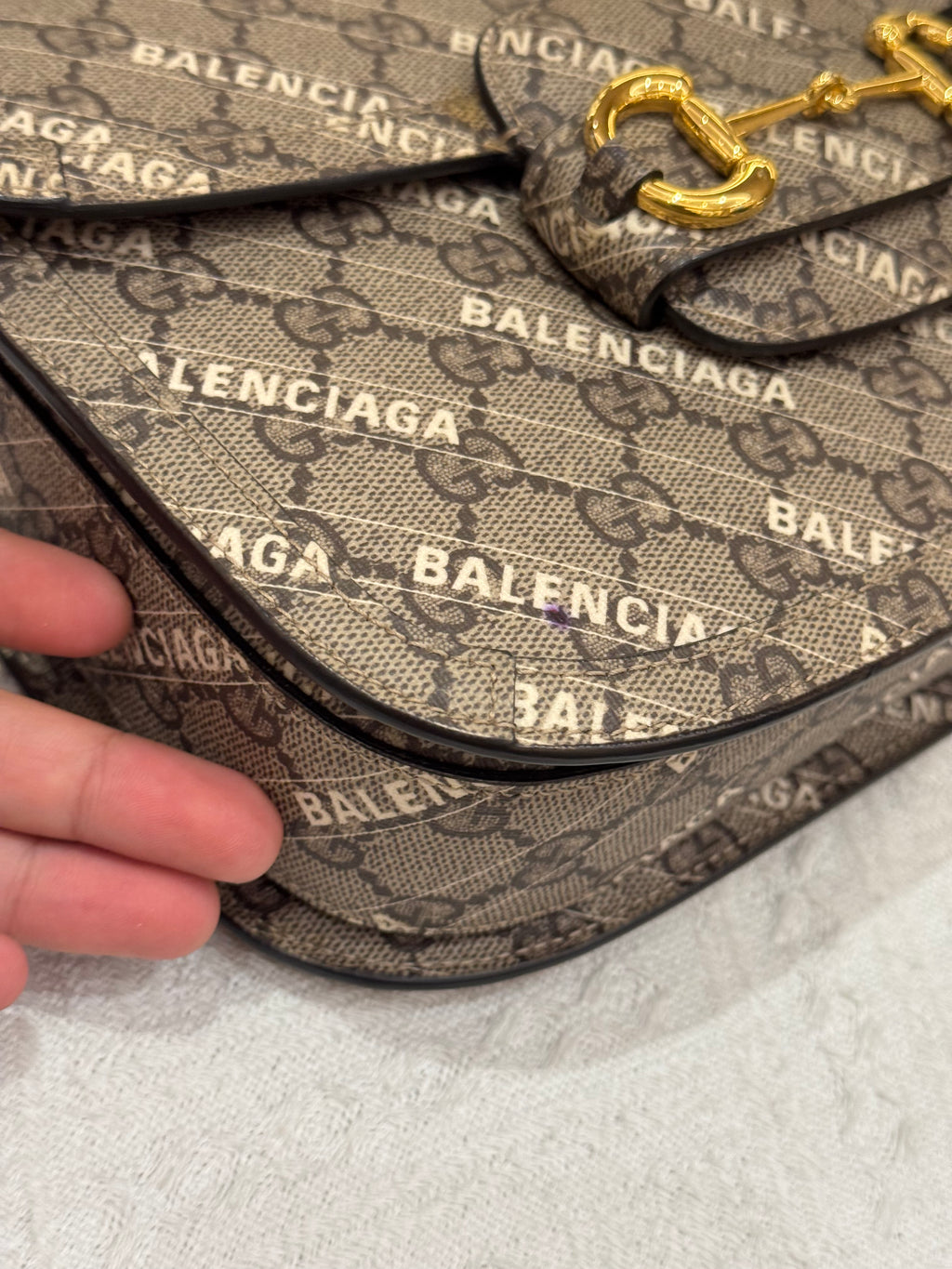 Gucci X Balenciaga Horsebit Monogram