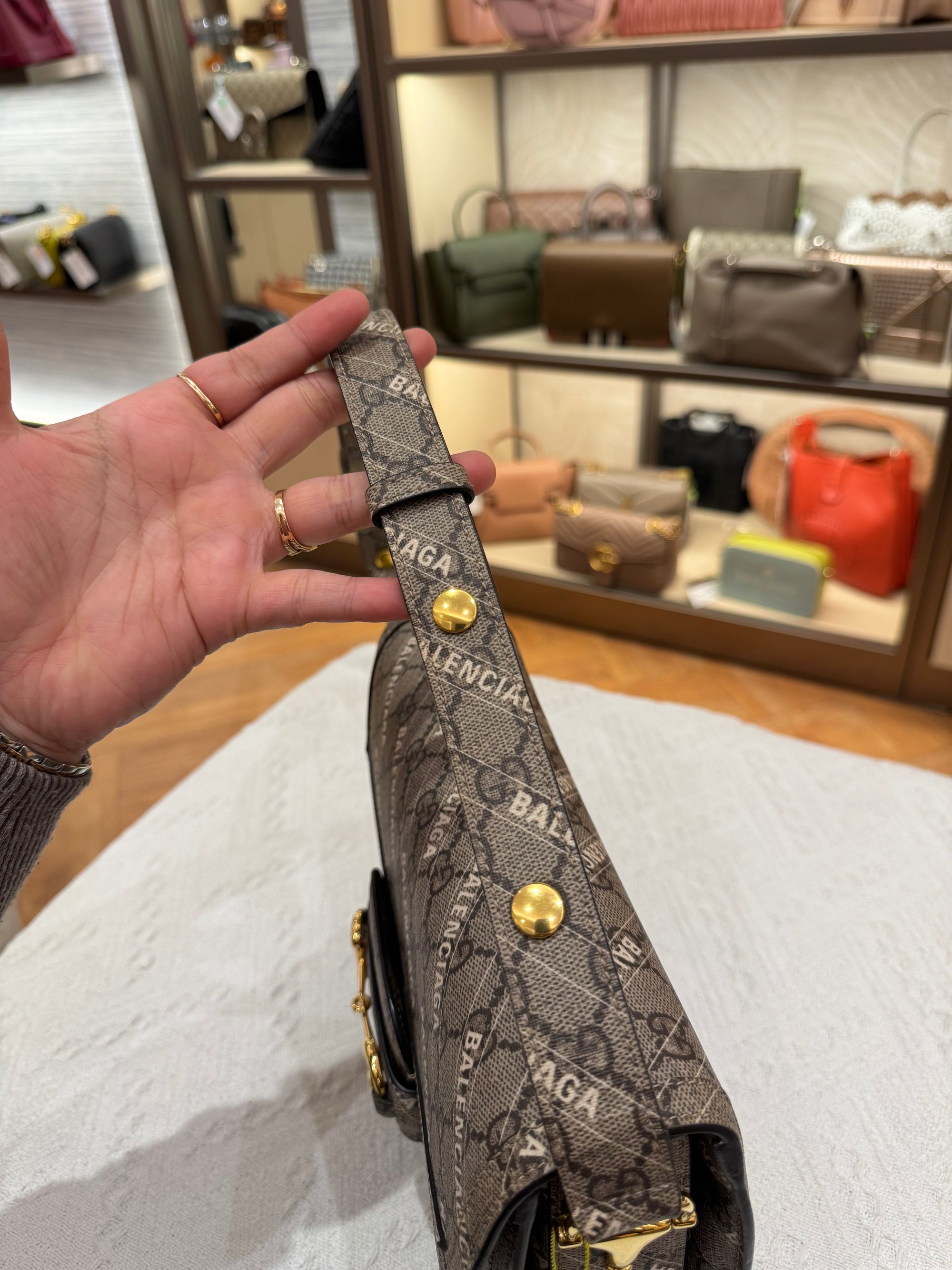 Gucci X Balenciaga Horsebit Monogram