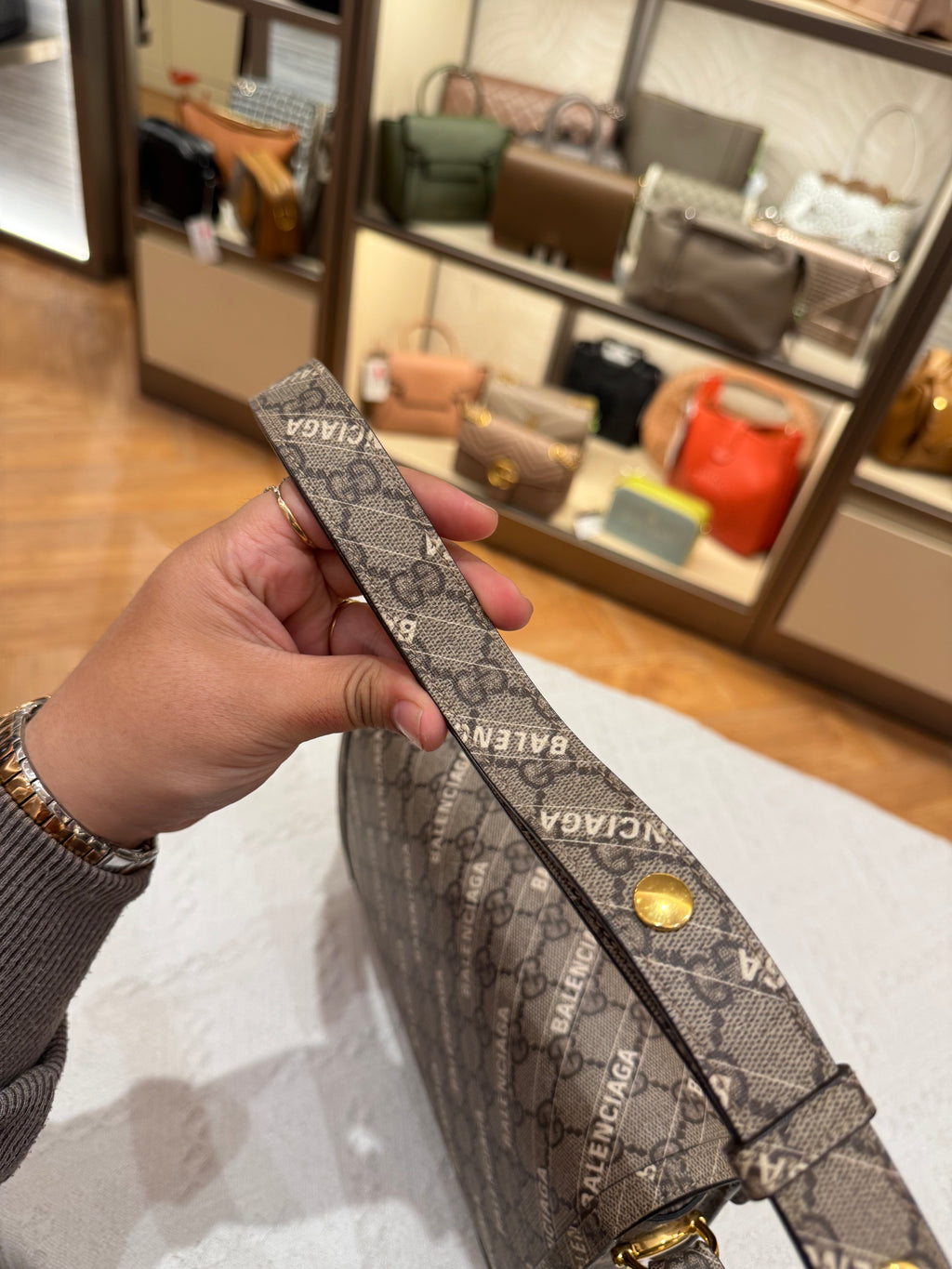 Gucci X Balenciaga Horsebit Monogram