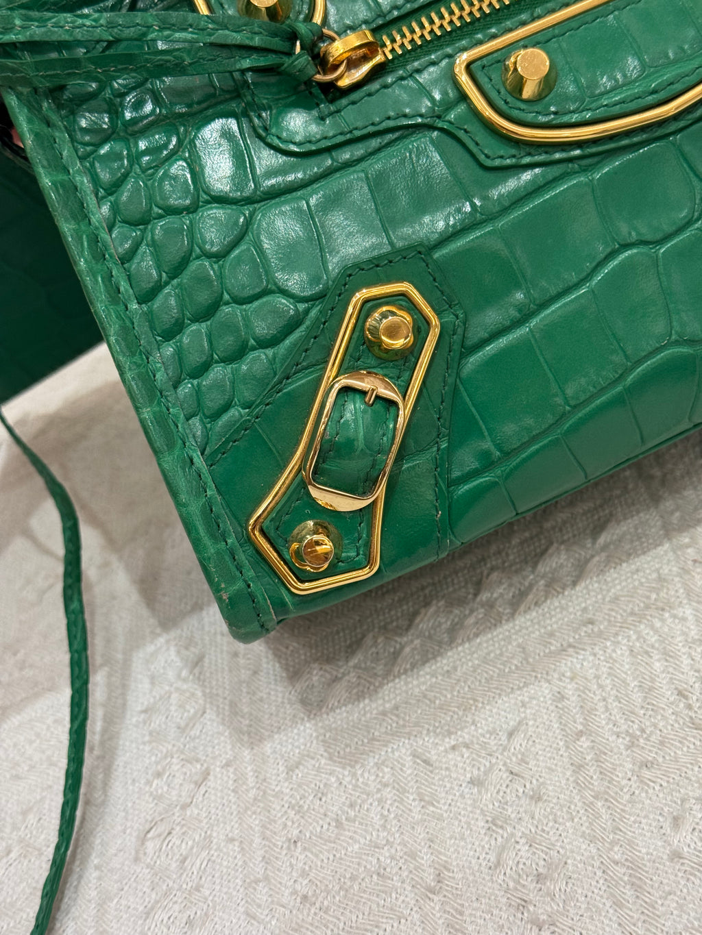 Balenciaga Mini City Croco