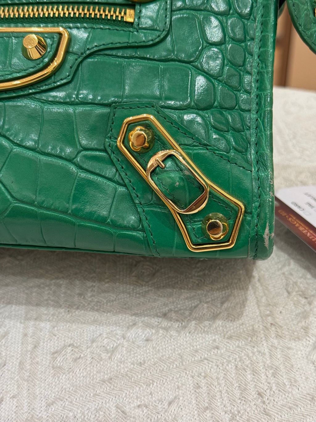 Balenciaga Mini City Croco