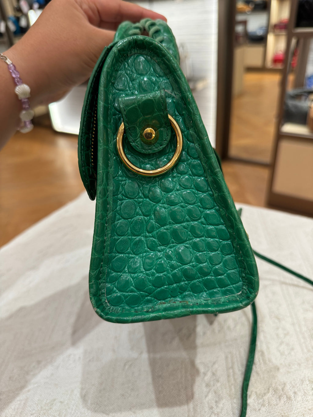 Balenciaga Mini City Croco