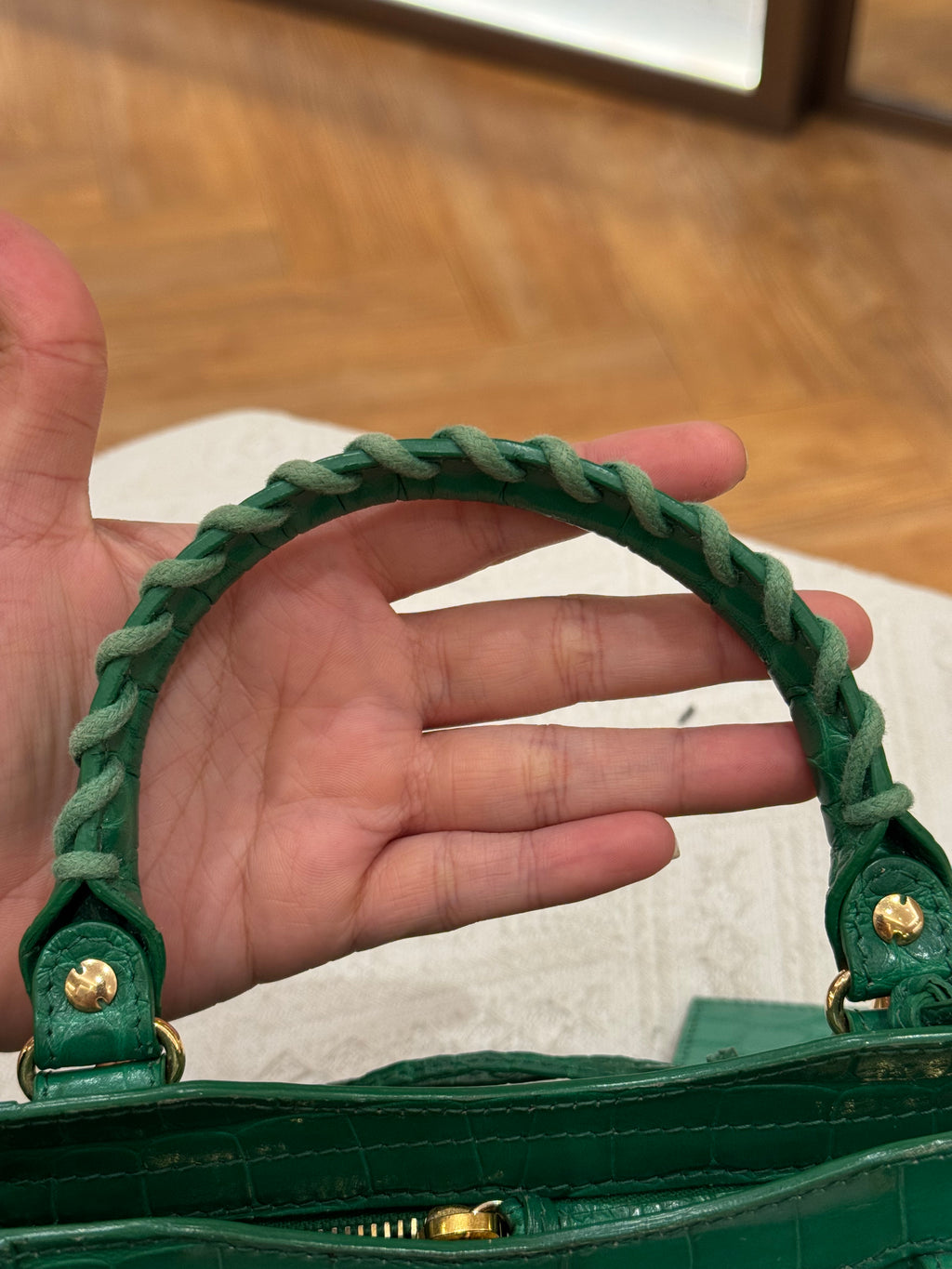 Balenciaga Mini City Croco