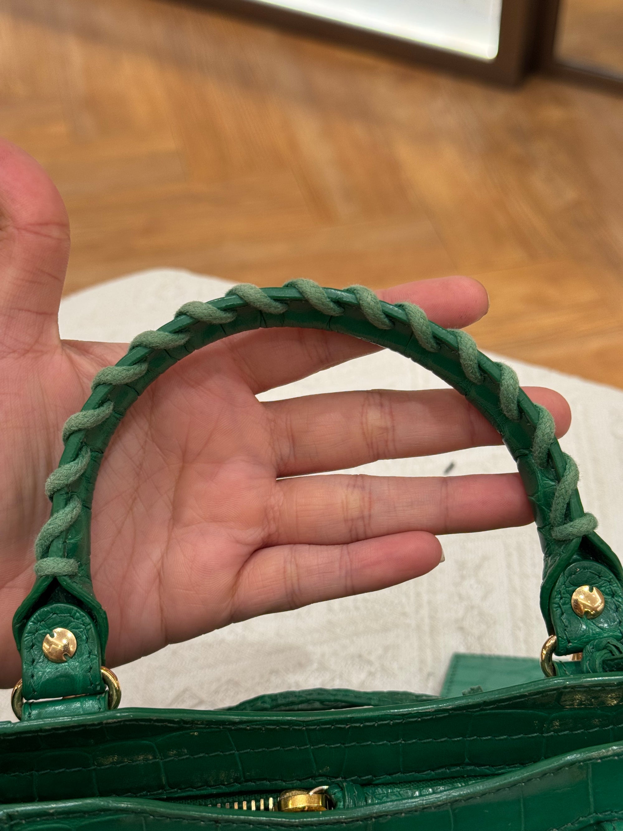 Balenciaga Mini City Croco
