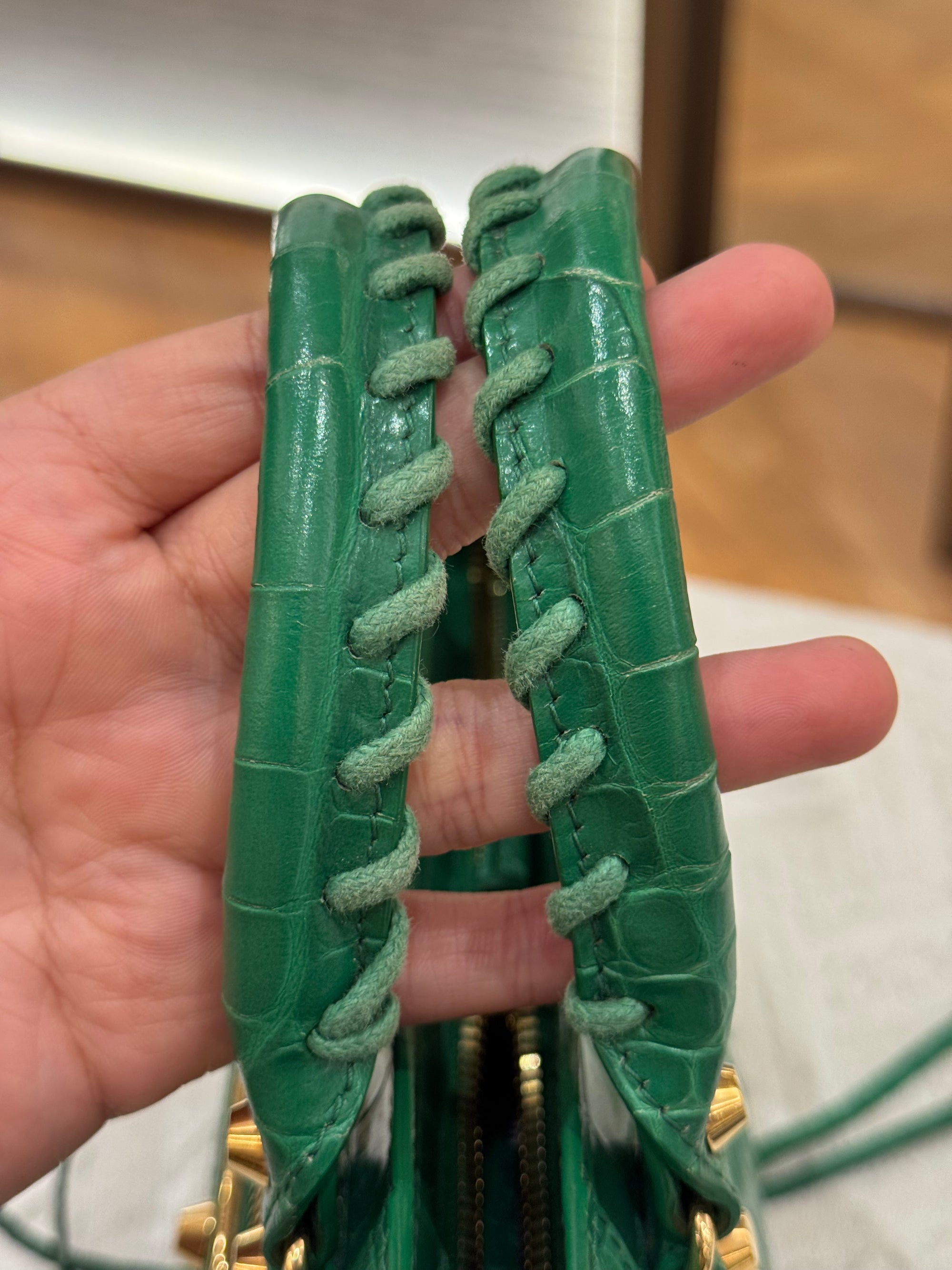 Balenciaga Mini City Croco