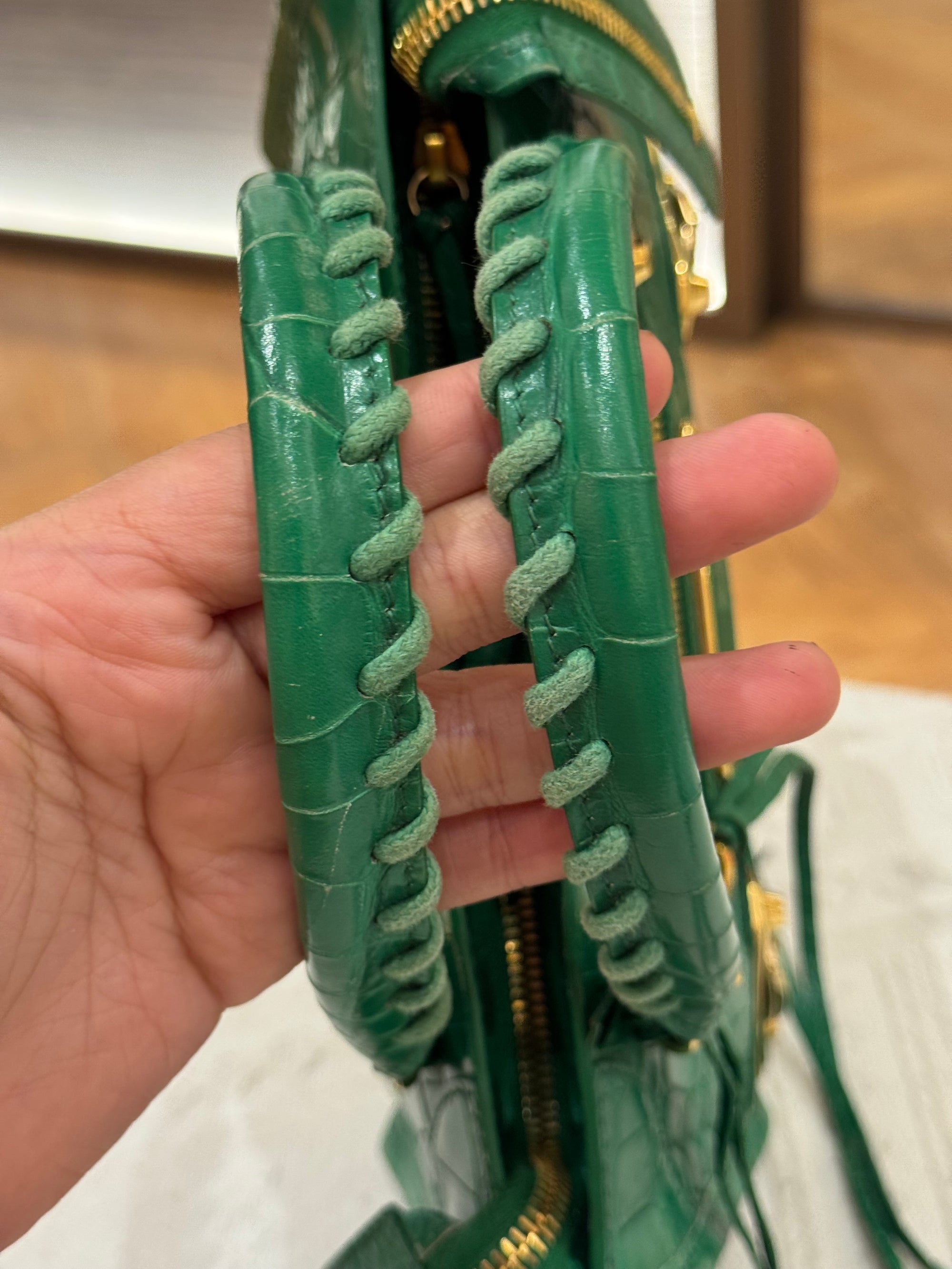 Balenciaga Mini City Croco