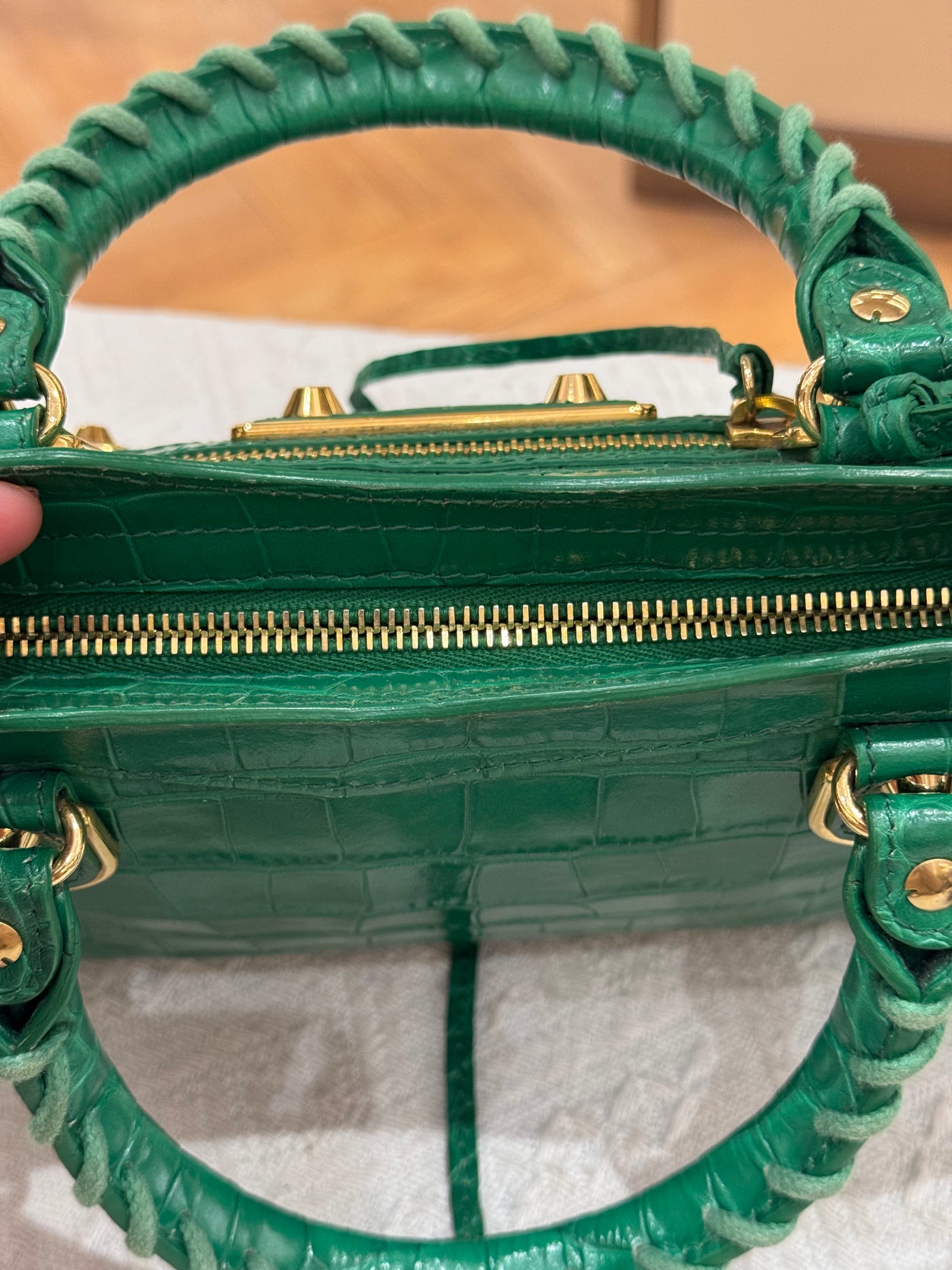 Balenciaga Mini City Croco