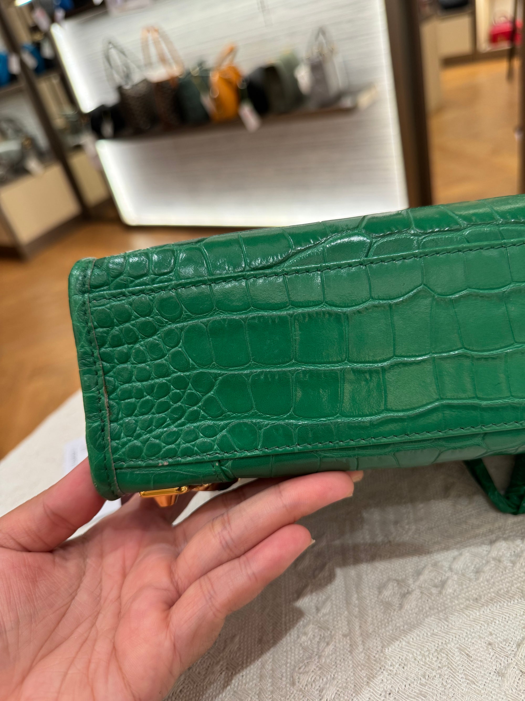 Balenciaga Mini City Croco