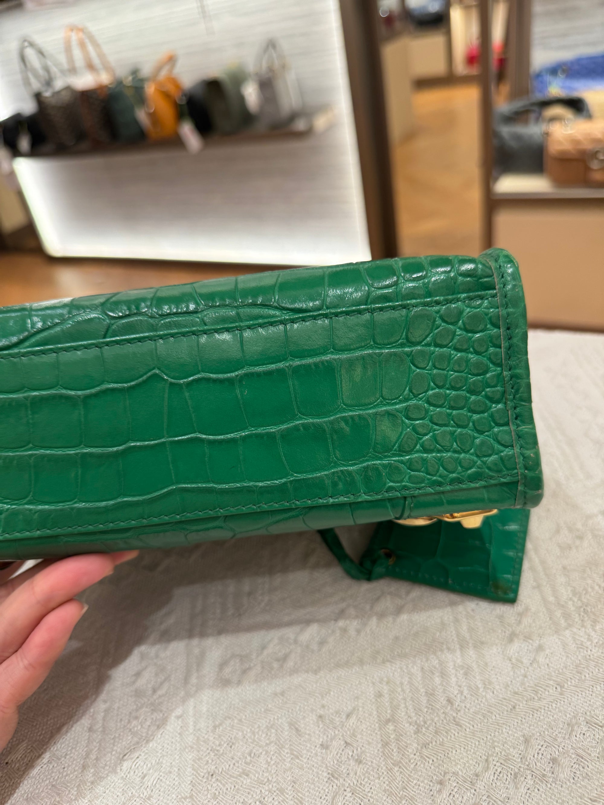 Balenciaga Mini City Croco