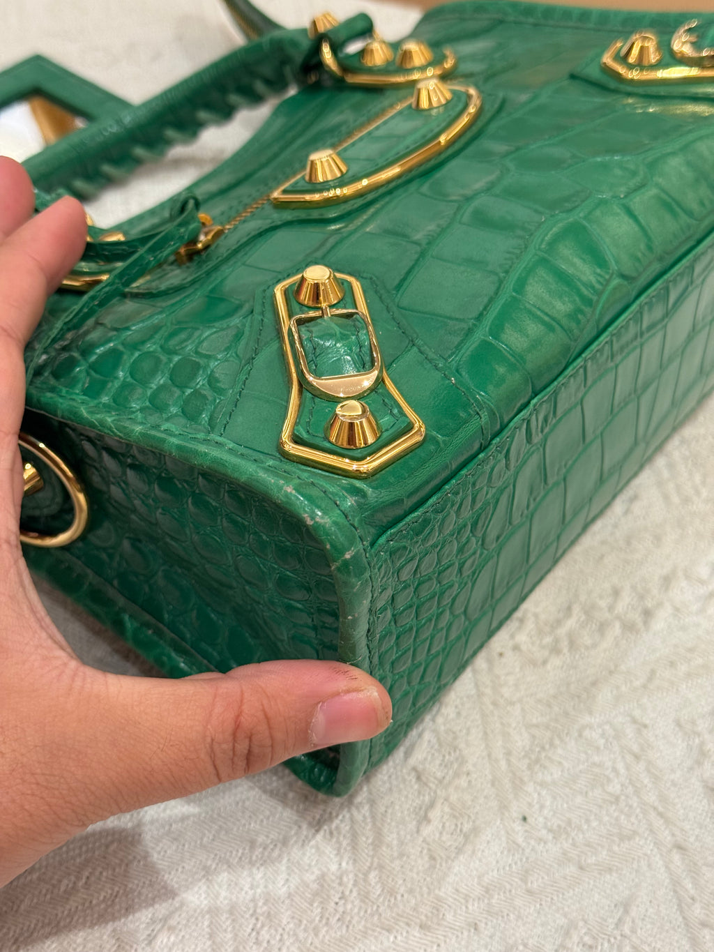 Balenciaga Mini City Croco