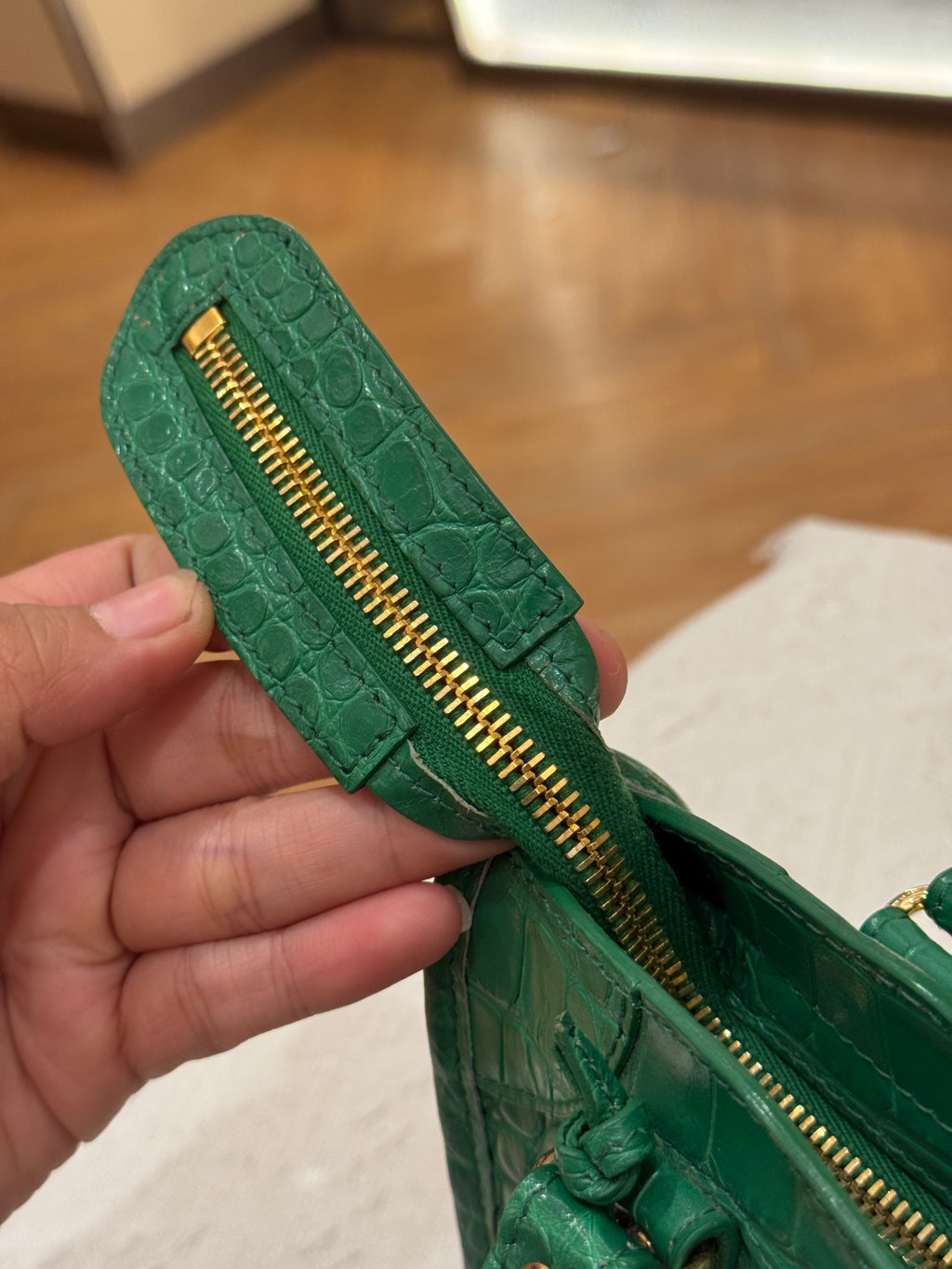 Balenciaga Mini City Croco
