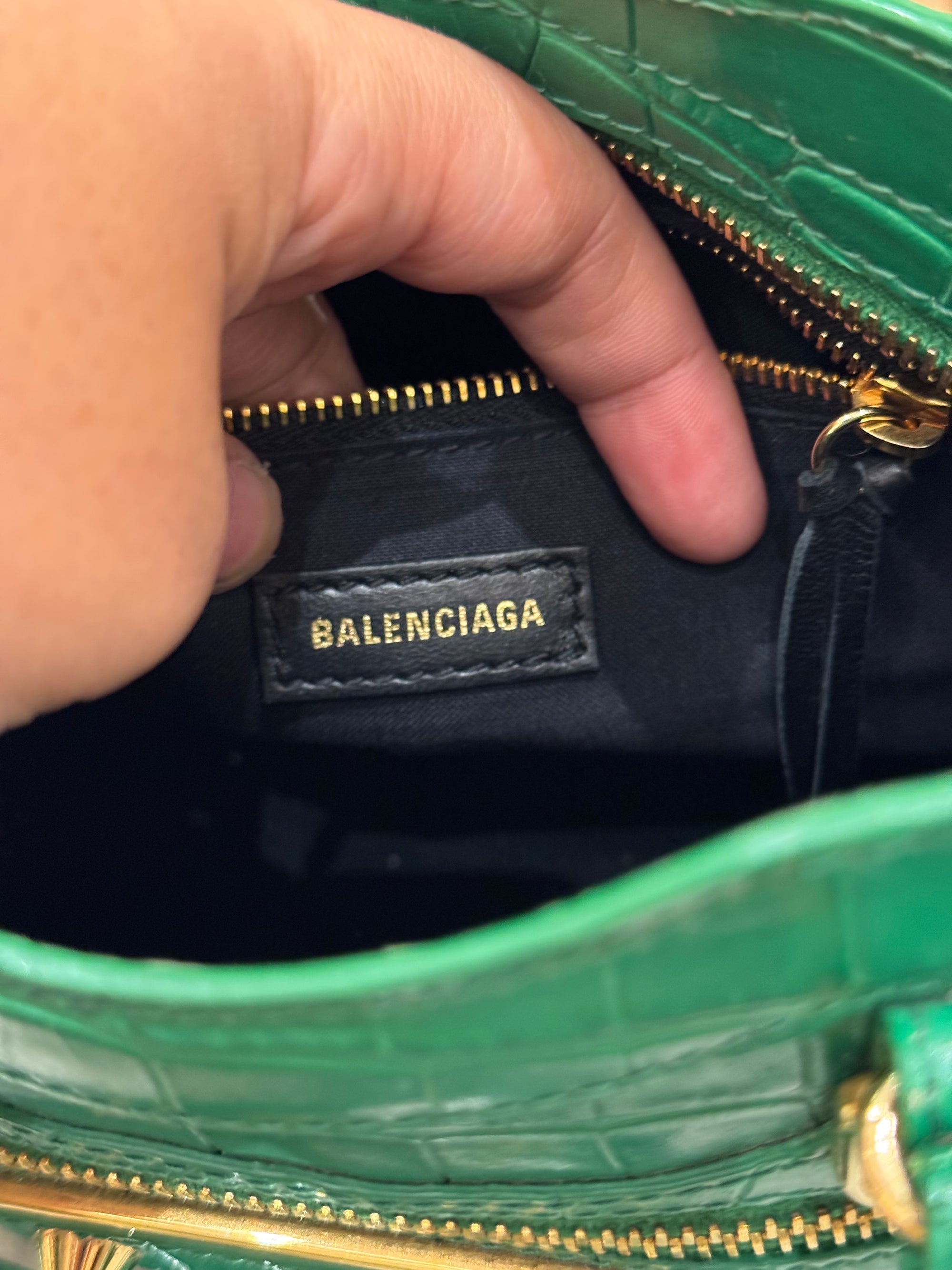 Balenciaga Mini City Croco
