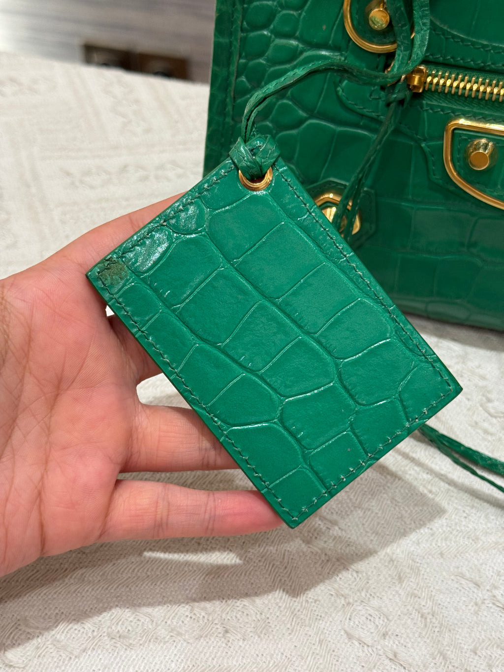 Balenciaga Mini City Croco