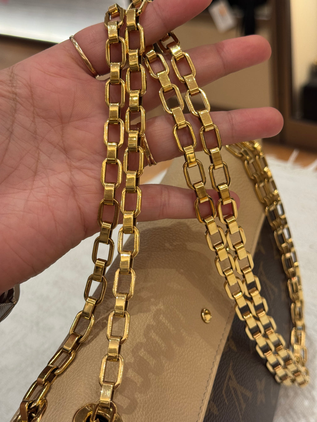 Louis Vuitton Pallas Chain Monogram Dune