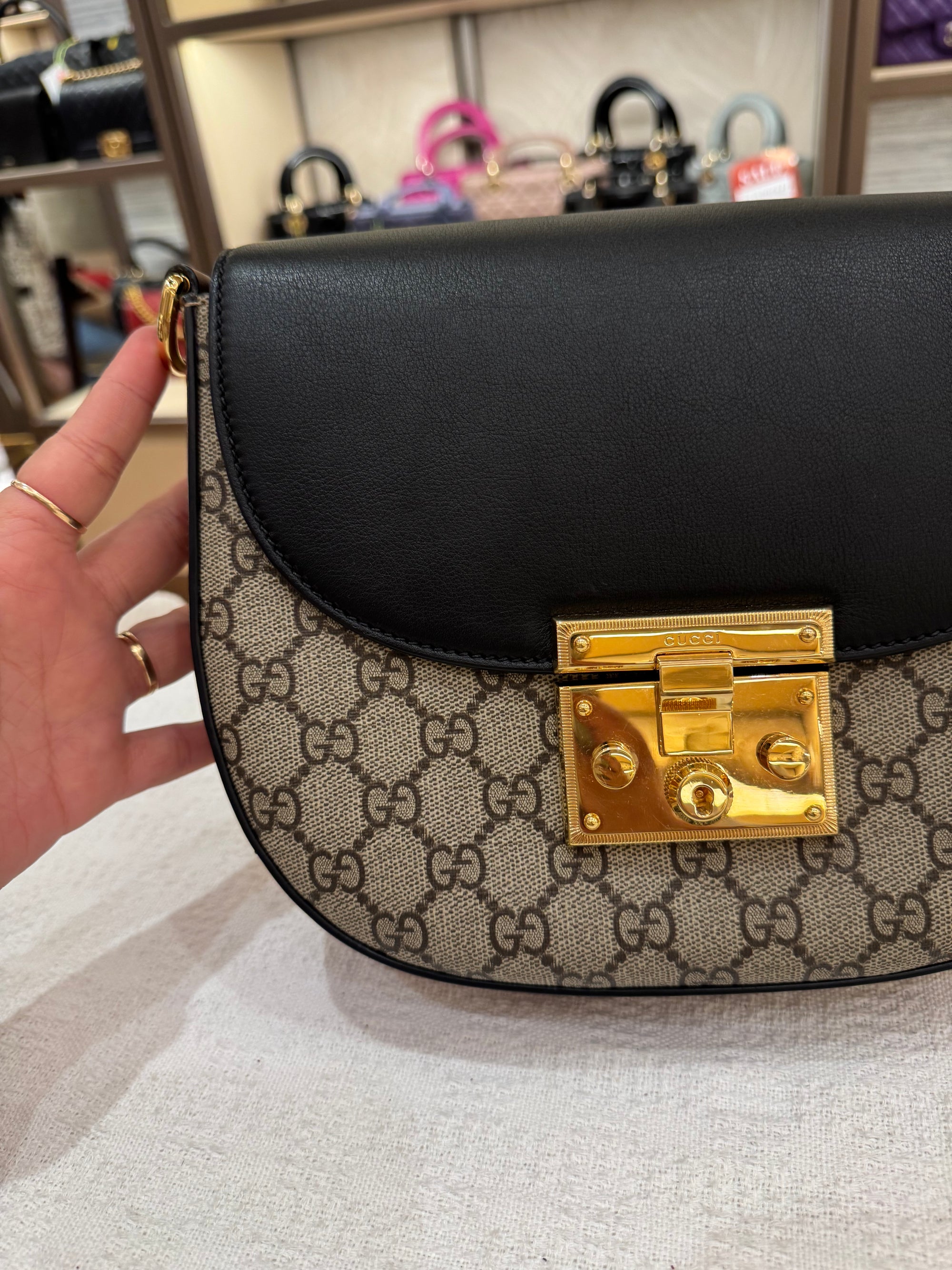 Gucci Padlock Halfmoon Monogram